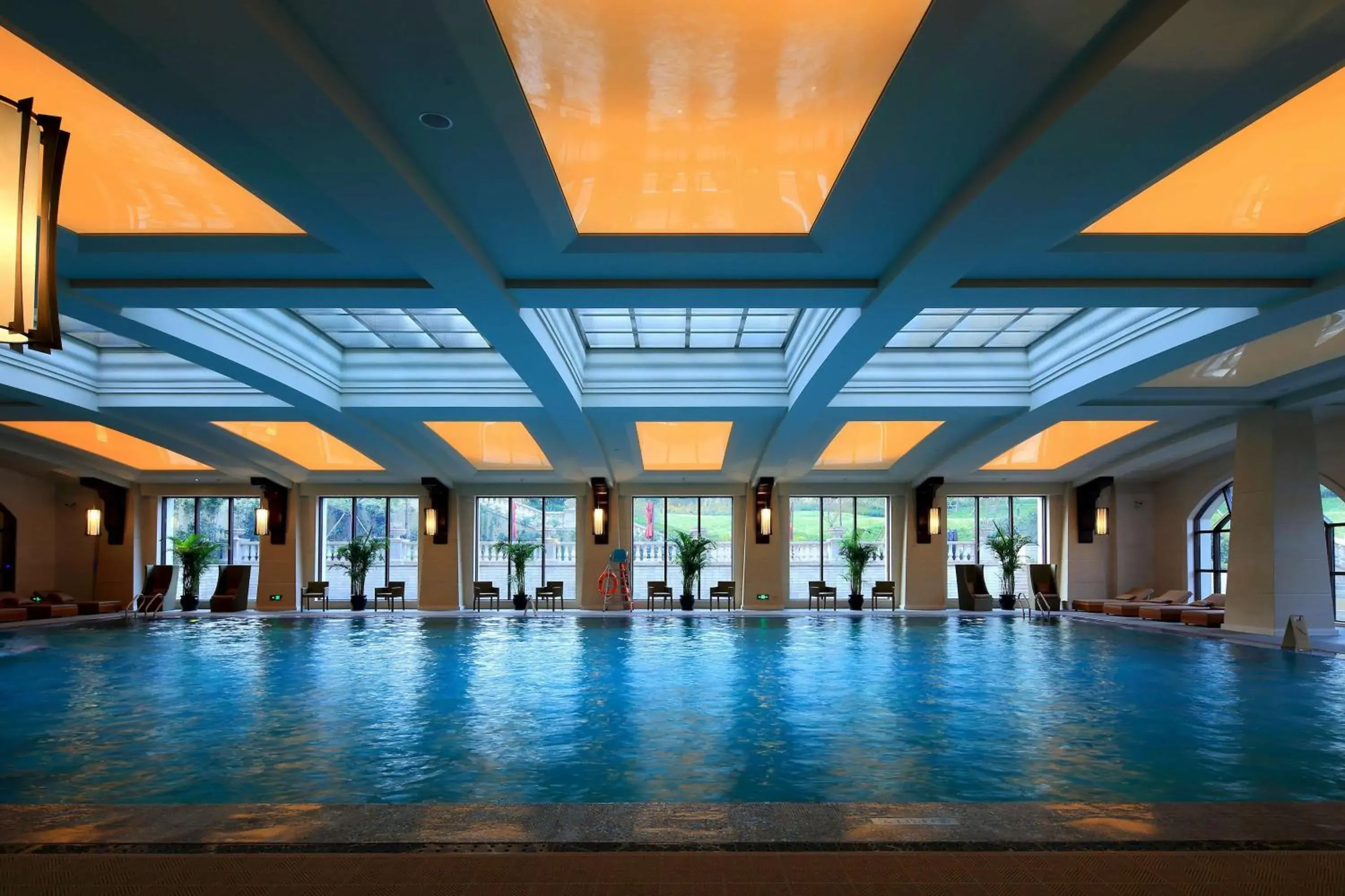 Pool view, Swimming Pool in Hilton Qingdao Golden Beach - Beer Halls