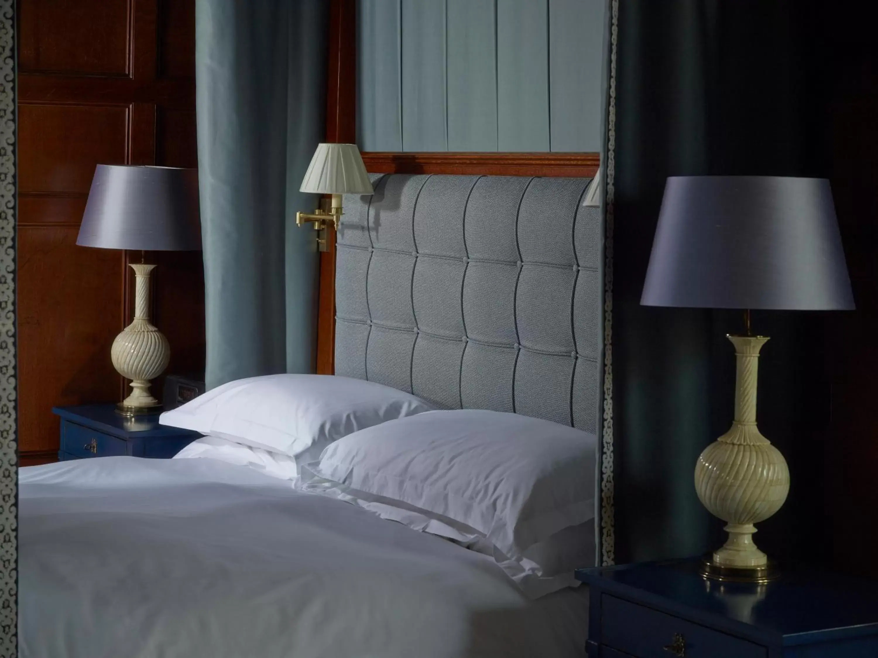 Decorative detail, Bed in Cliveden House - an Iconic Luxury Hotel