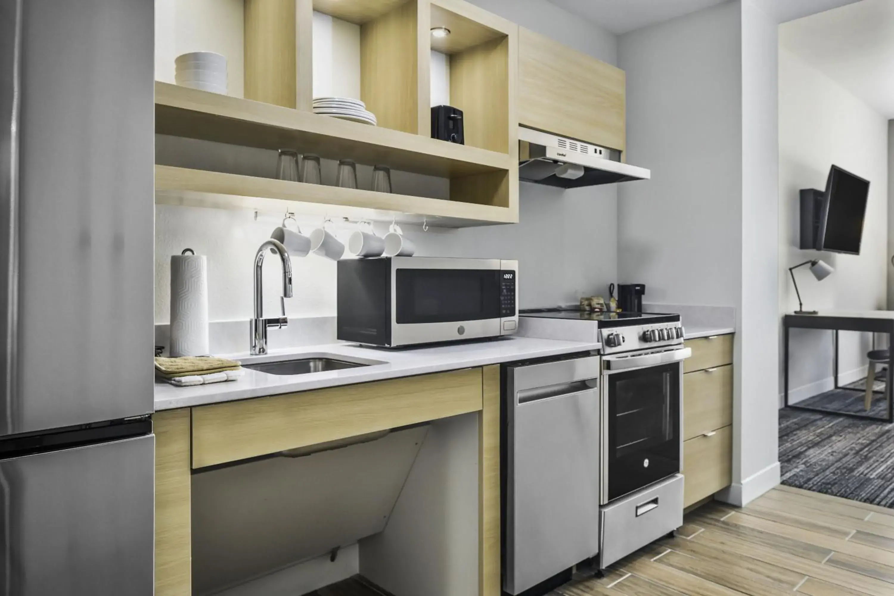 Kitchen or kitchenette, Kitchen/Kitchenette in TownePlace Suites by Marriott San Antonio Universal City, Live Oak