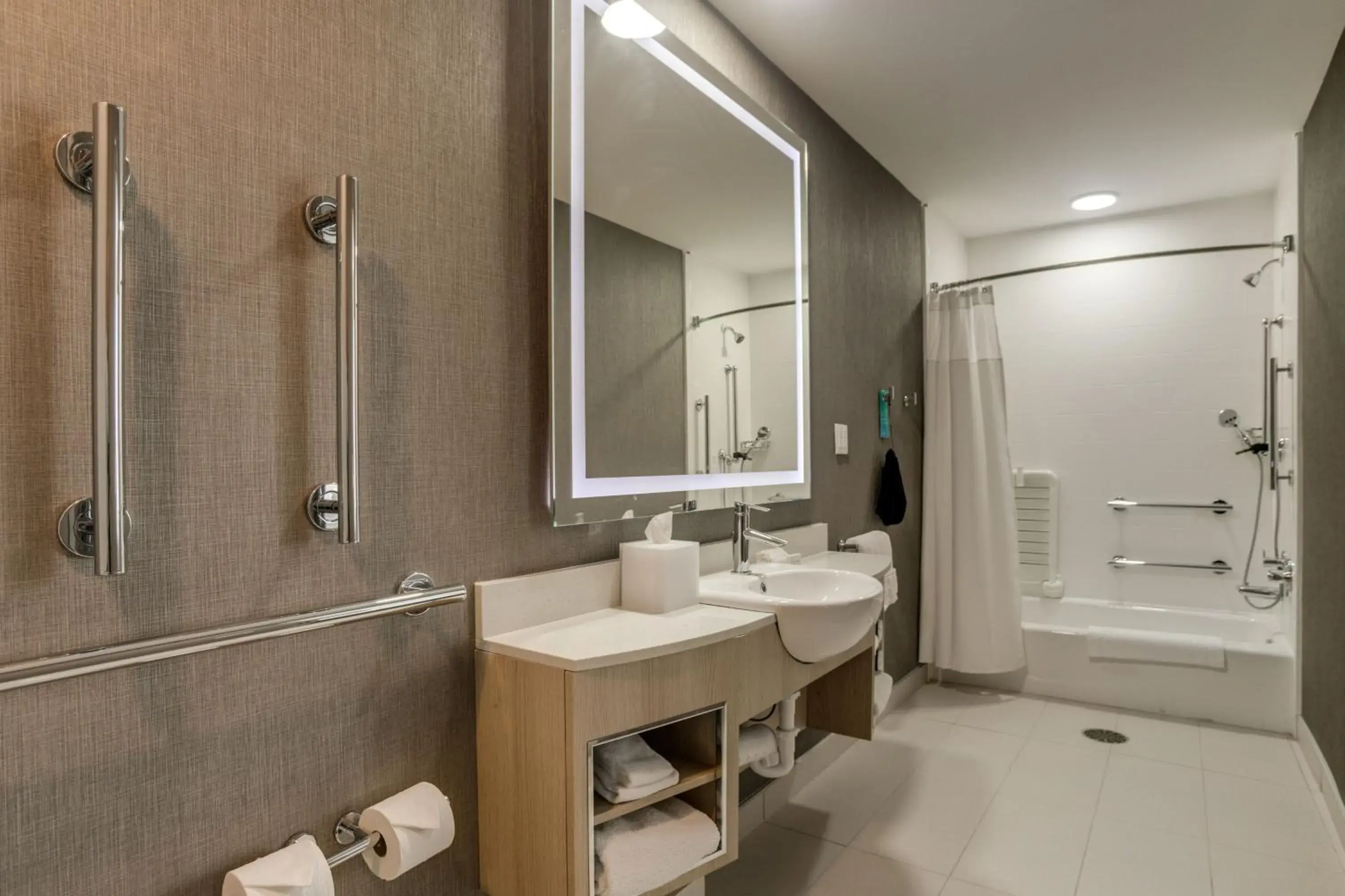 Suite with Two Queen Beds, Sofa Bed, Trundle Bed and Adapted Tub - Mobility Accessible in SpringHill Suites by Marriott Stillwater Suite with Two Queen Beds, Sofa Bed, Trundle Bed and Adapted Tub - Mobility Accessible in SpringHill Suites by Marriott Stillwater