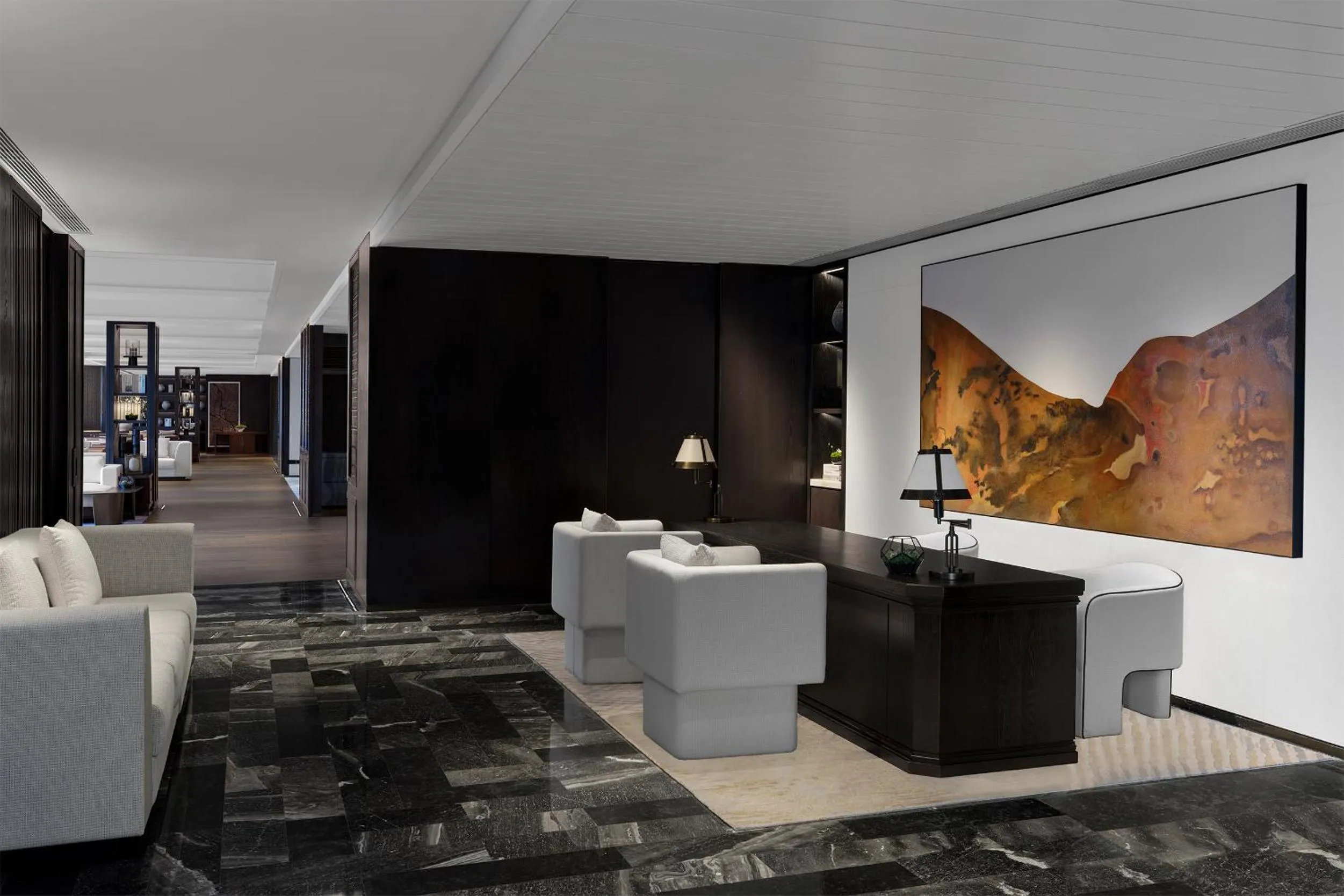 Seating area in Guangzhou Marriott Hotel Baiyun