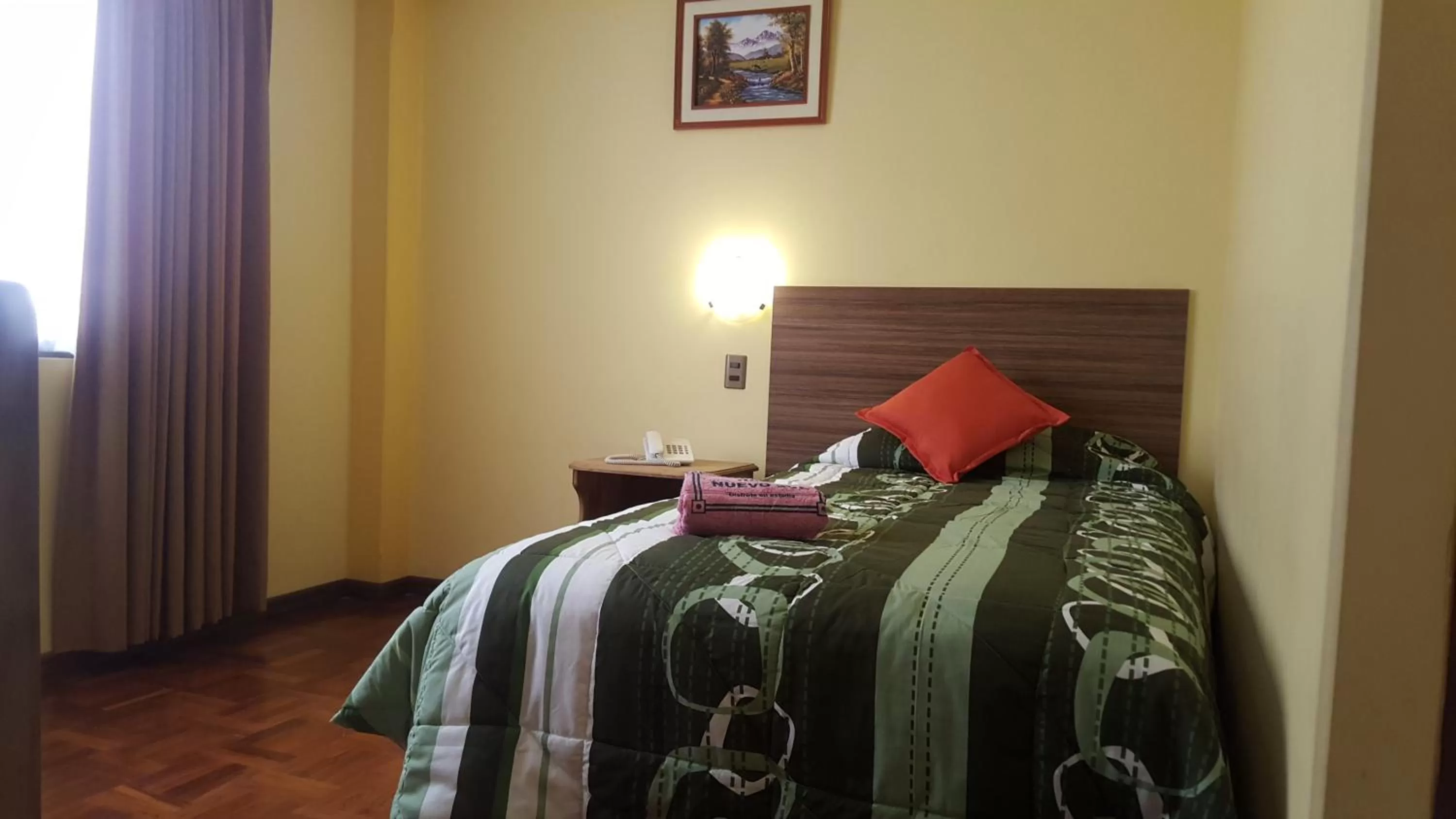 Decorative detail, Bed in Hotel Nuevo Sol