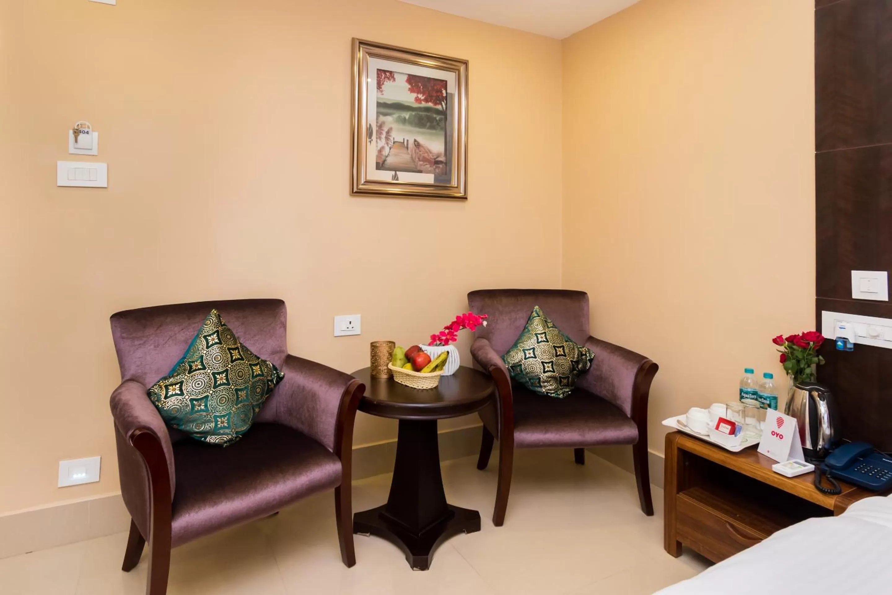 Seating area in Central Courtyard Boutique Hotel