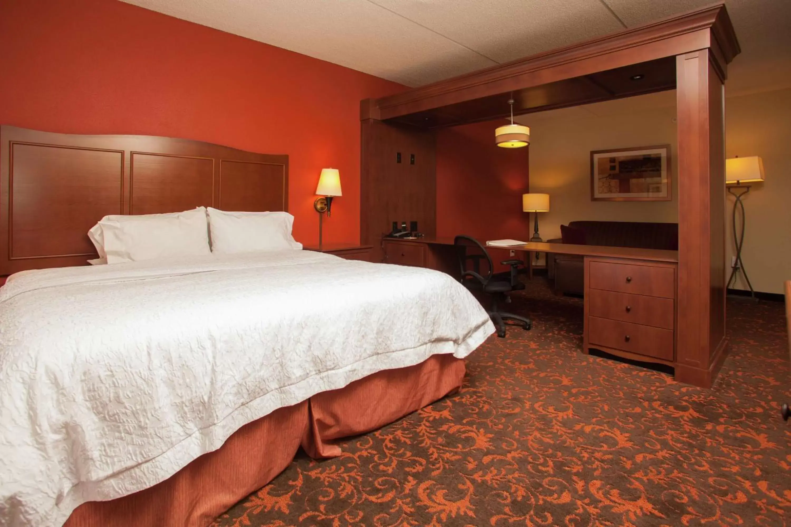 Bedroom, Bed in Hampton Inn Elmira/Horseheads