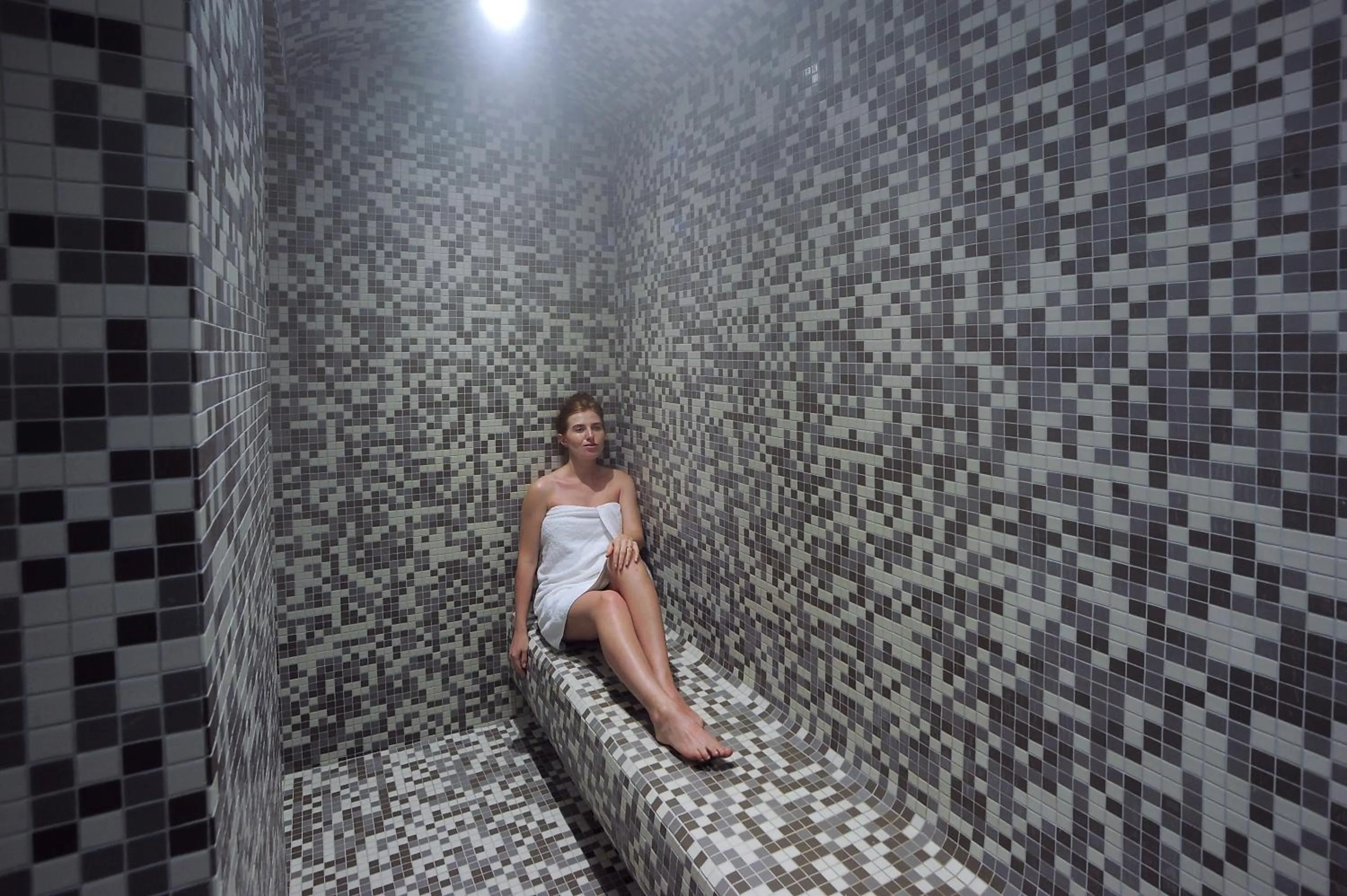 Steam room in Okeanos Beach Boutique Hotel