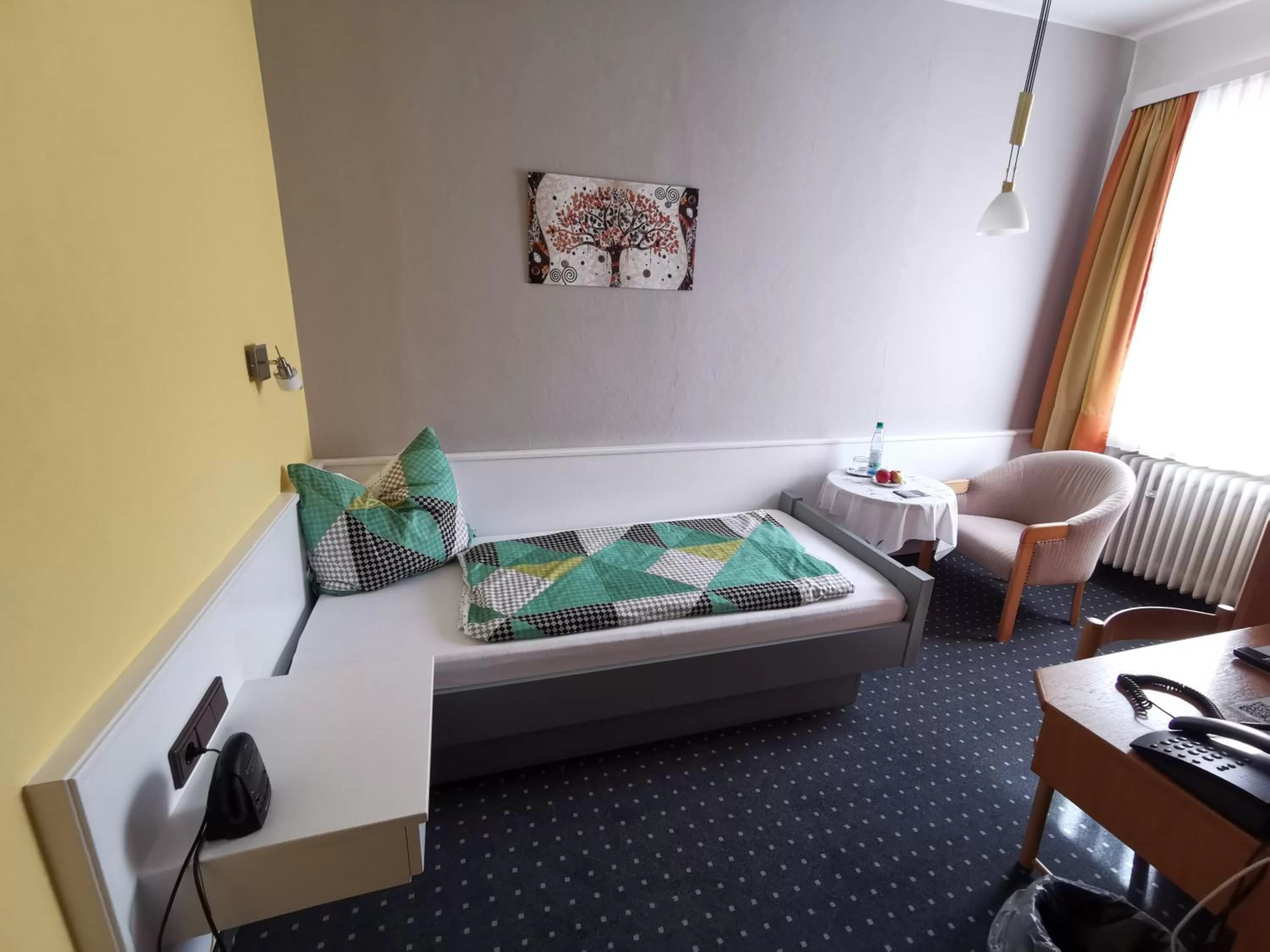 Bed in Haus am Kurpark Hotel Garni