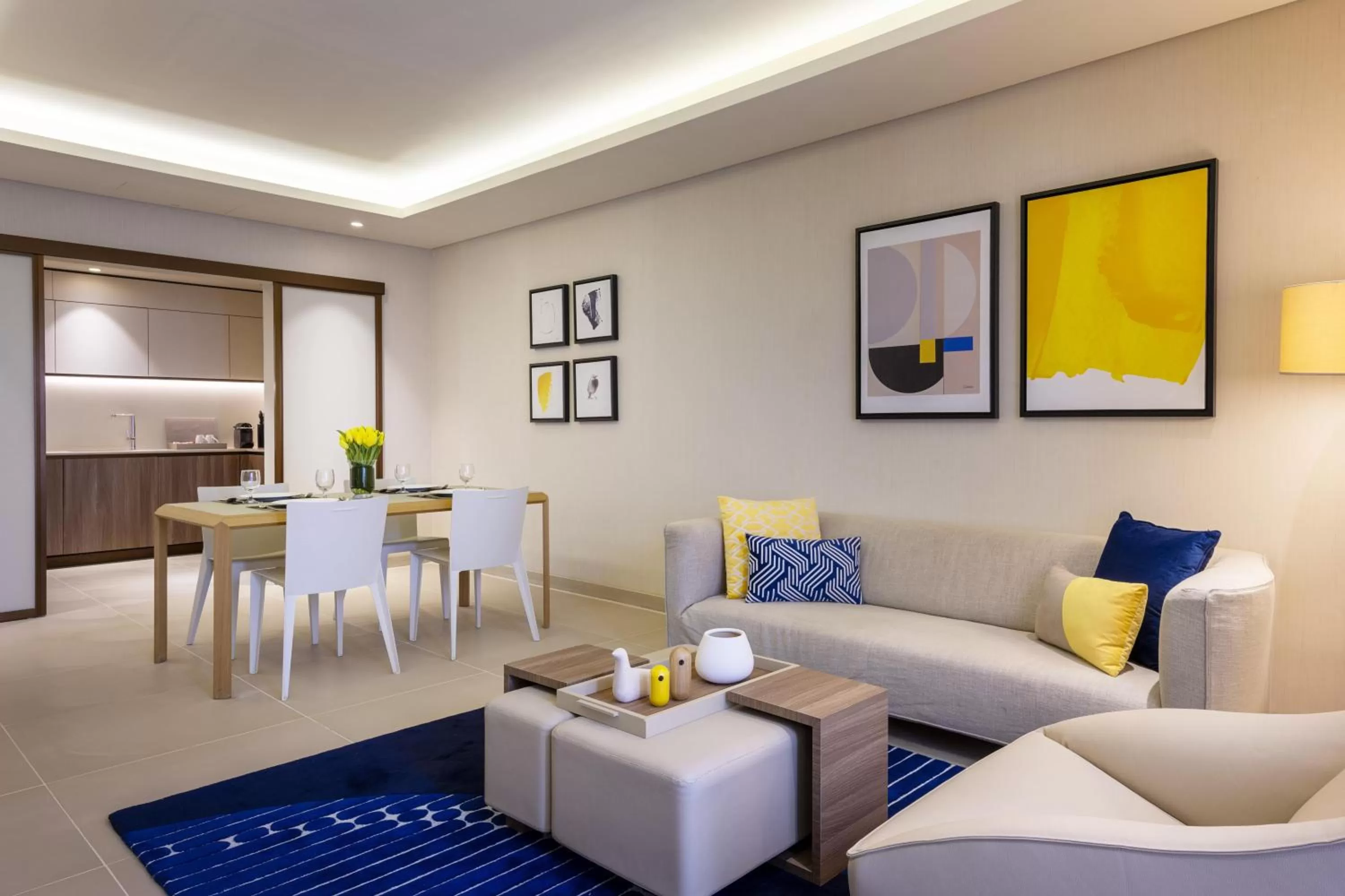 Living room in voco Doha West Bay Suites by IHG