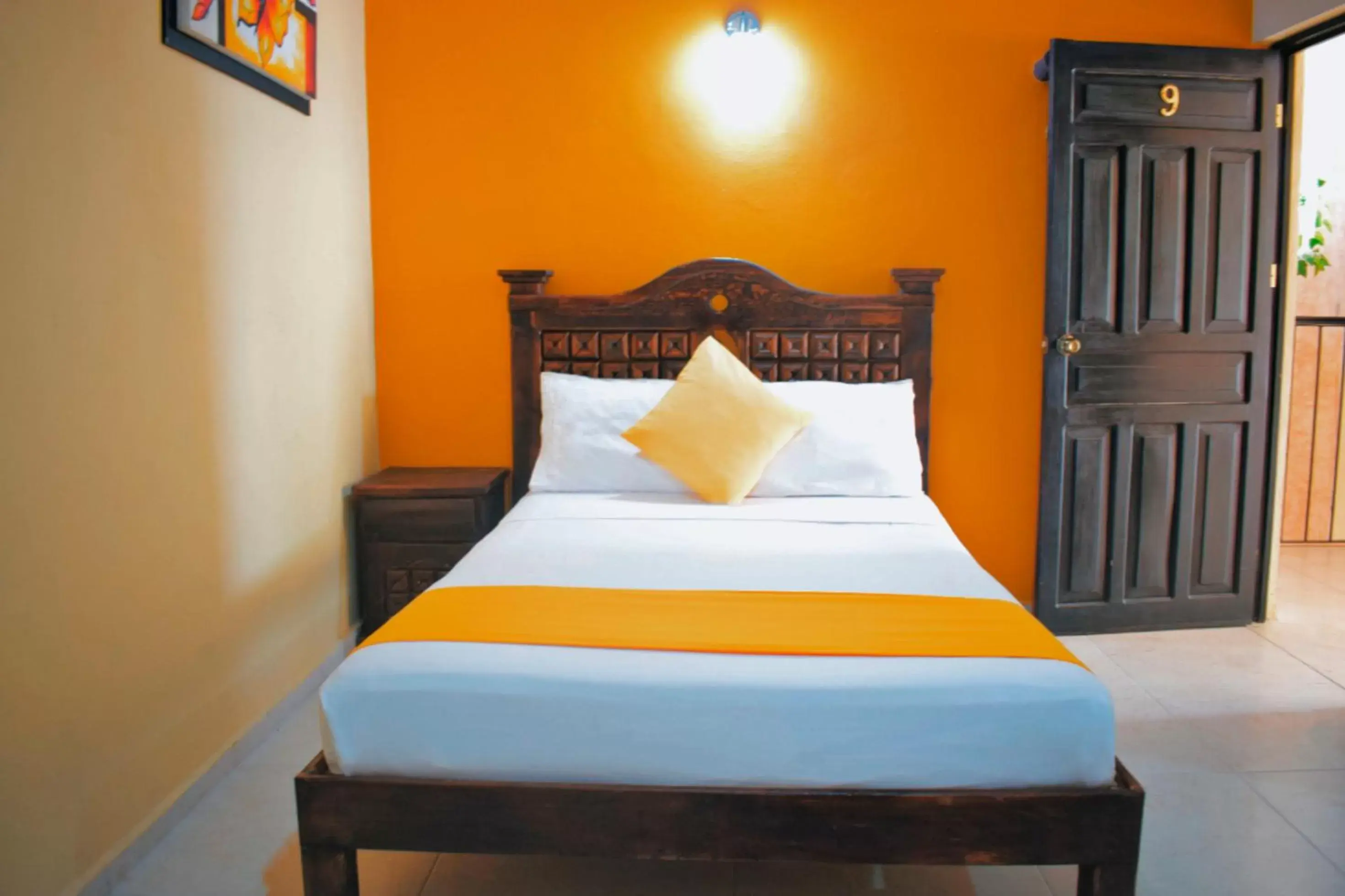 Bed in Hotel Casa Rico