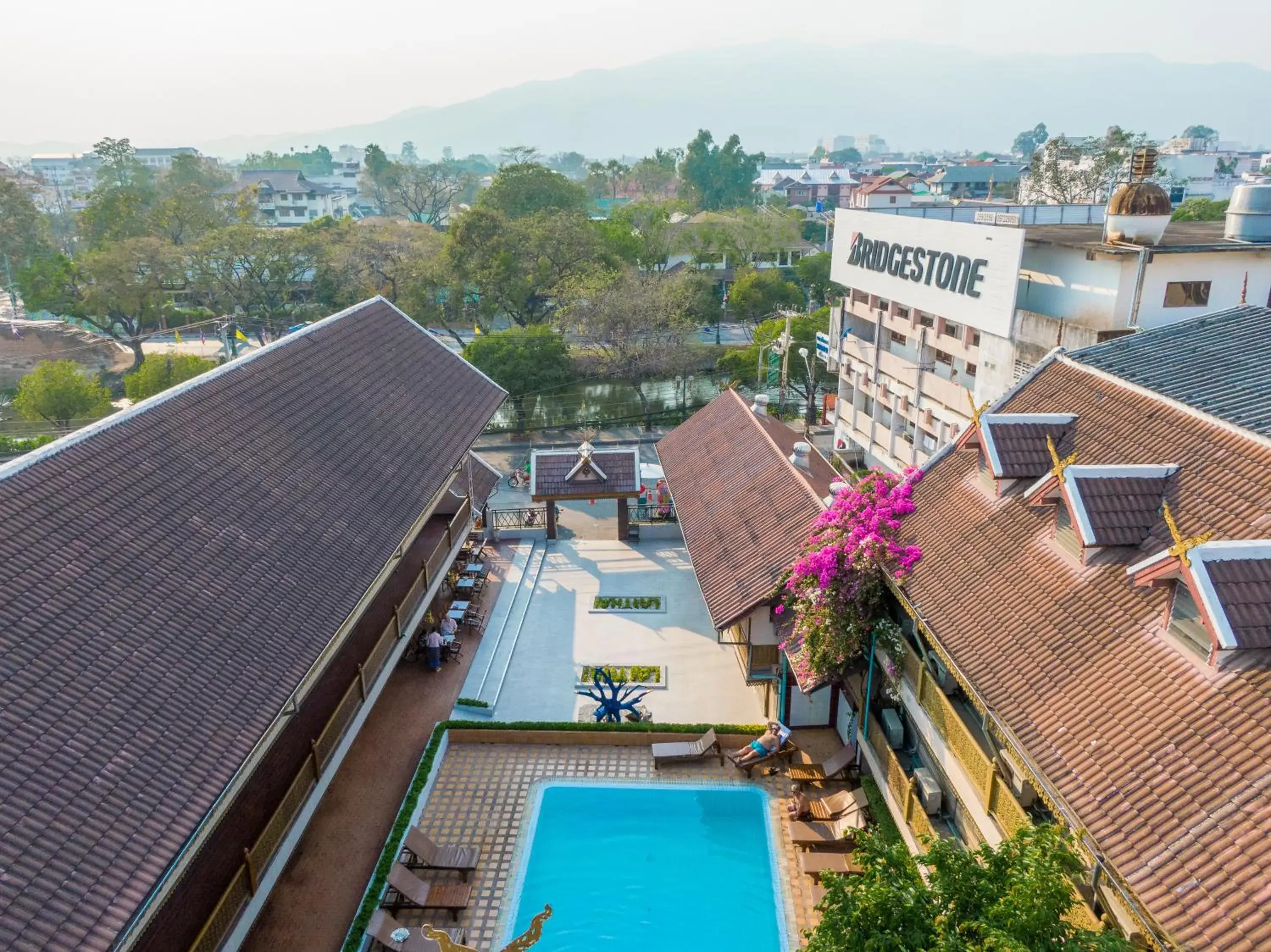 Bird's eye view, Pool View in Lai Thai Guest House