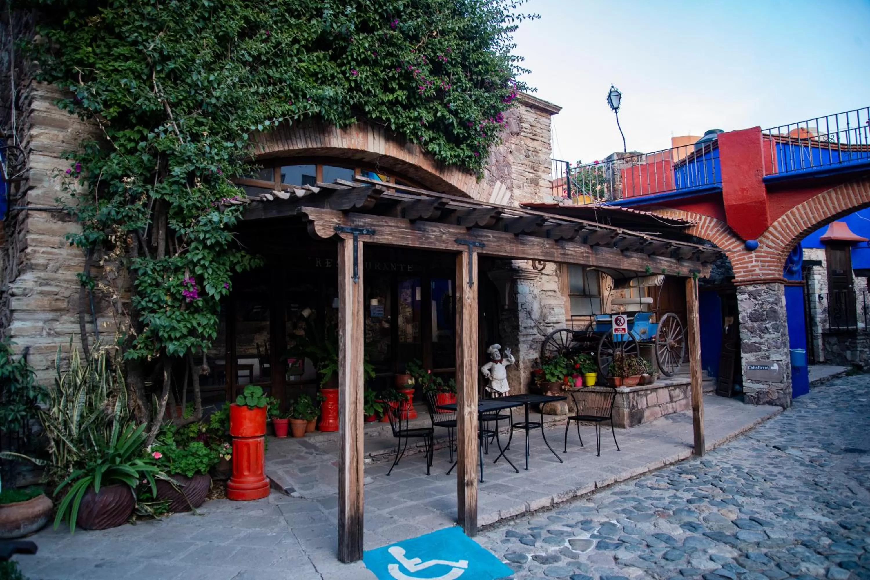 Patio in Hotel Hacienda de Cobos