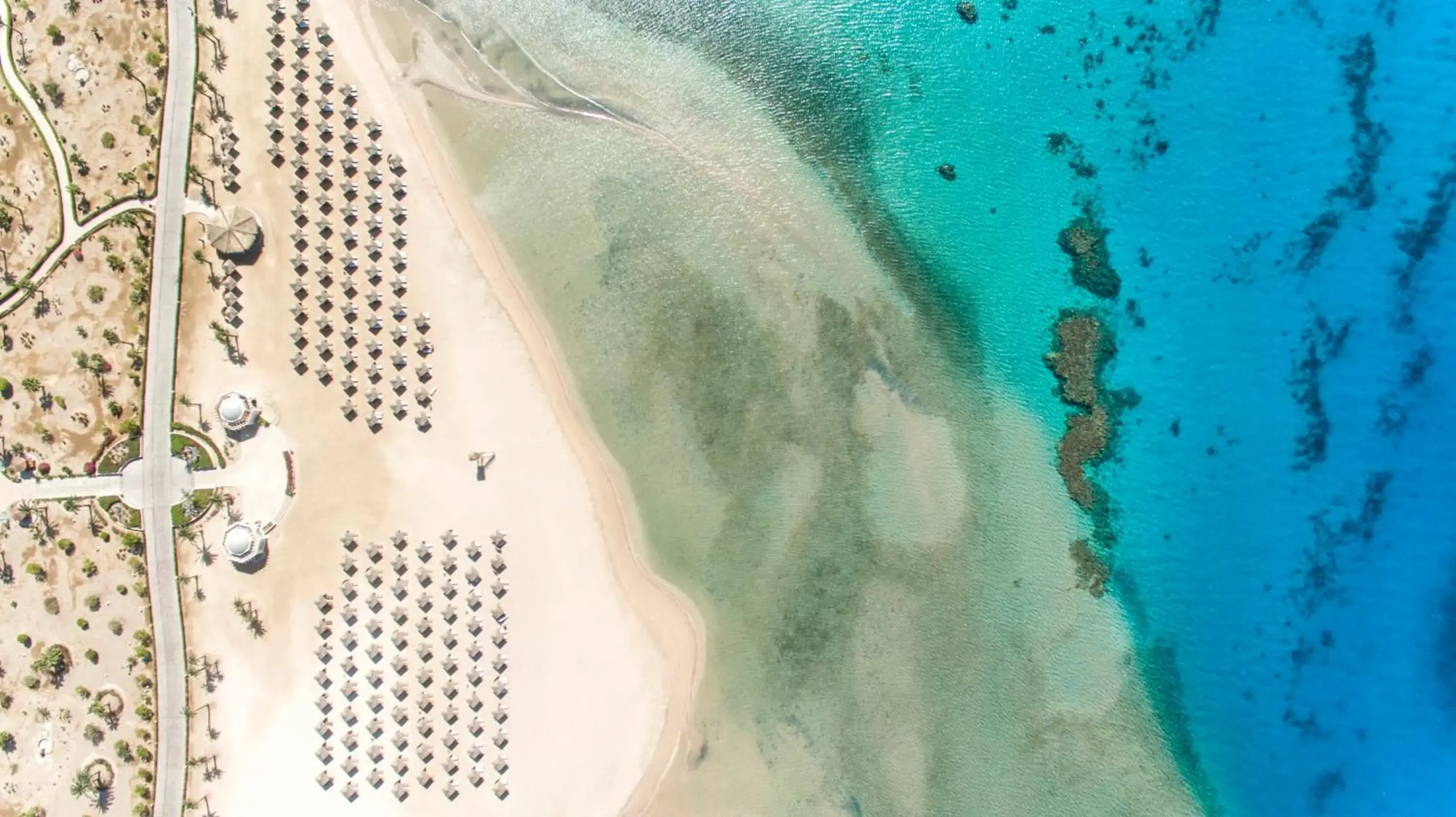 Beach, Bird's-eye View in Kempinski Hotel Soma Bay