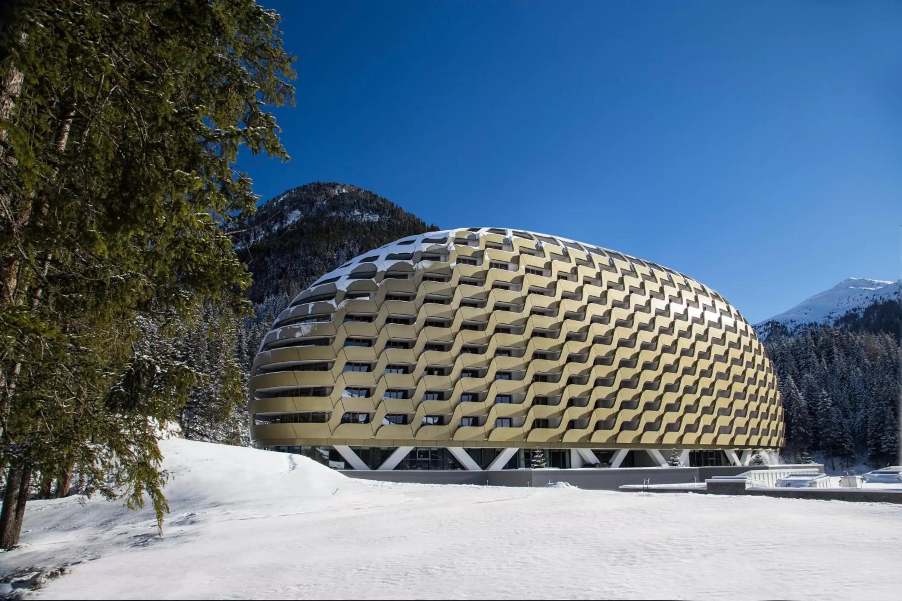 Property building, Winter in AlpenGold Hotel Davos