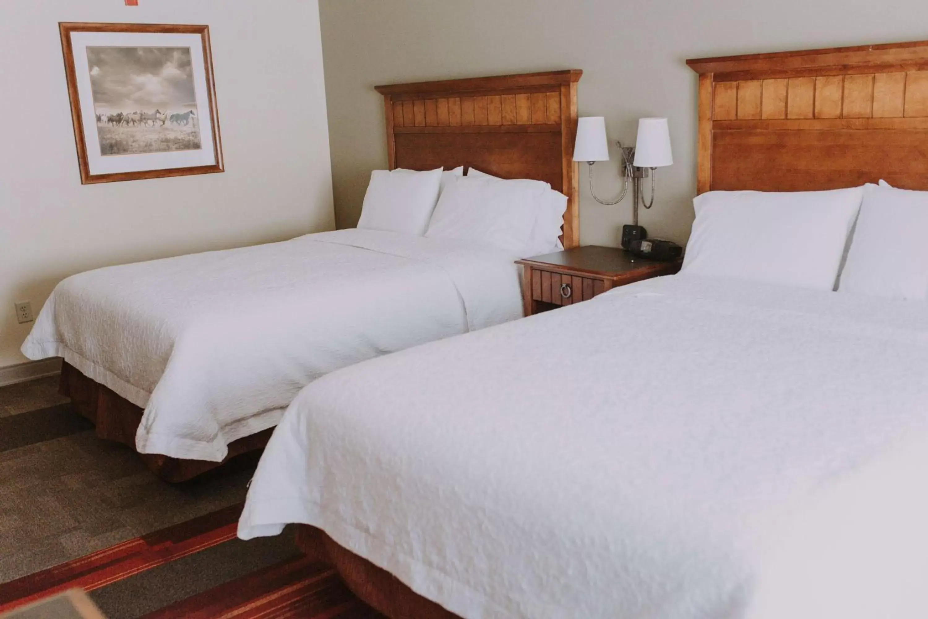 Bed in Hampton Inn & Suites Green River