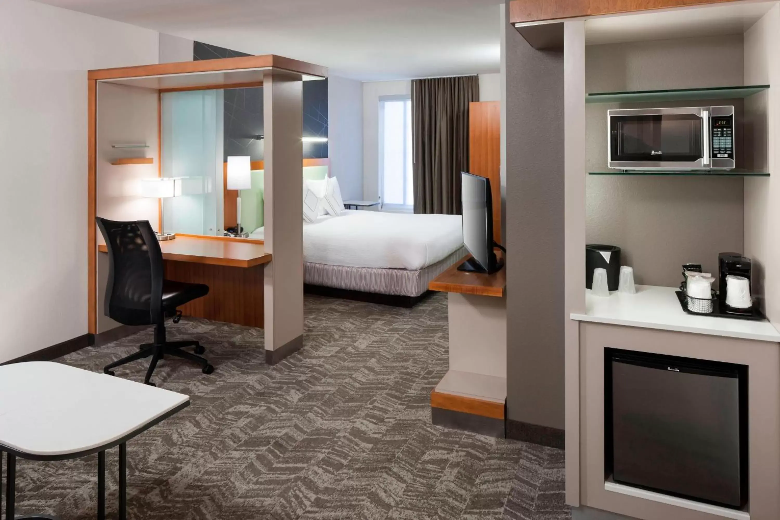 Photo of the whole room, Bed in SpringHill Suites by Marriott Salt Lake City Airport