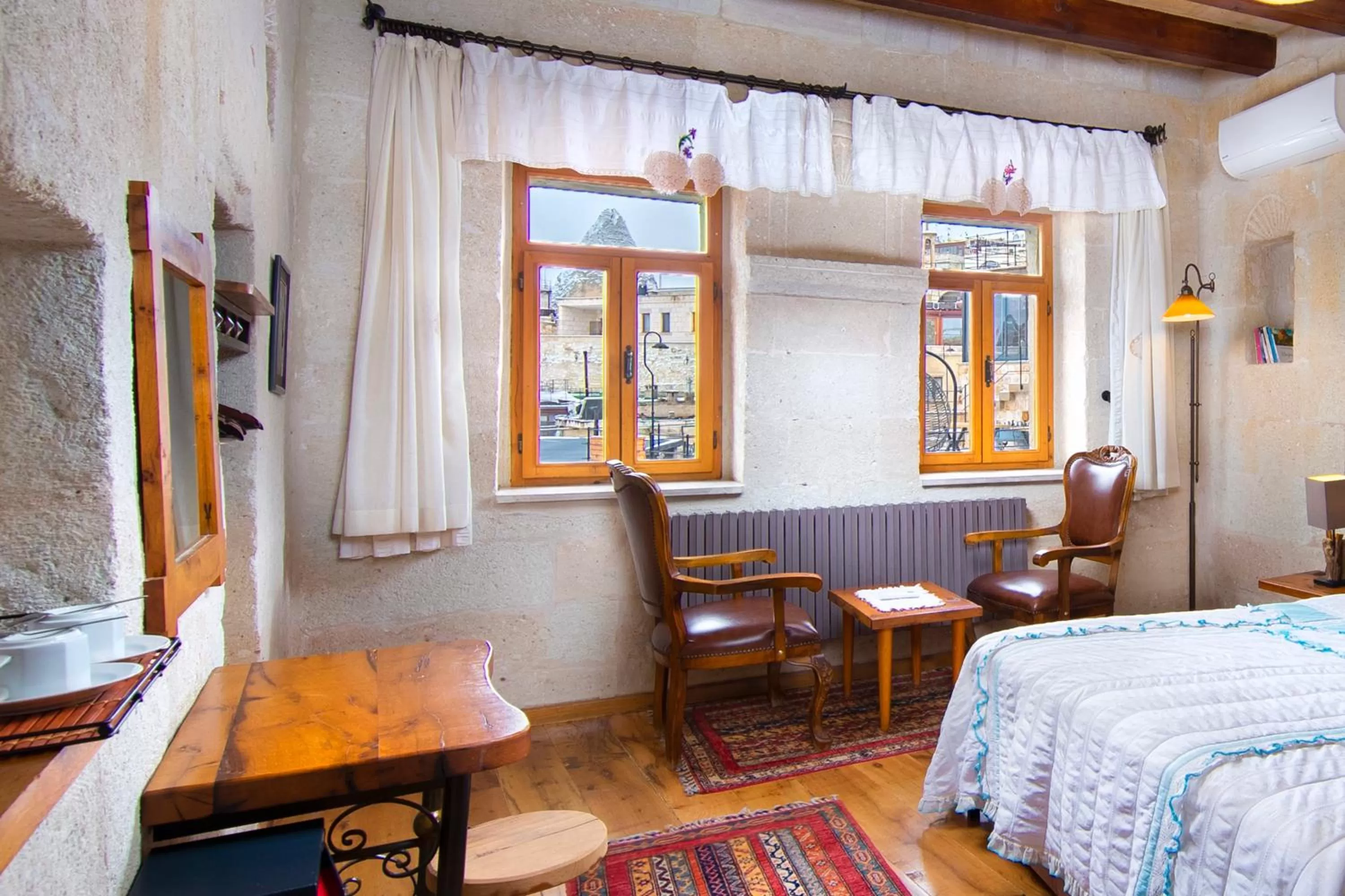 Bed in Terra Cave Hotel