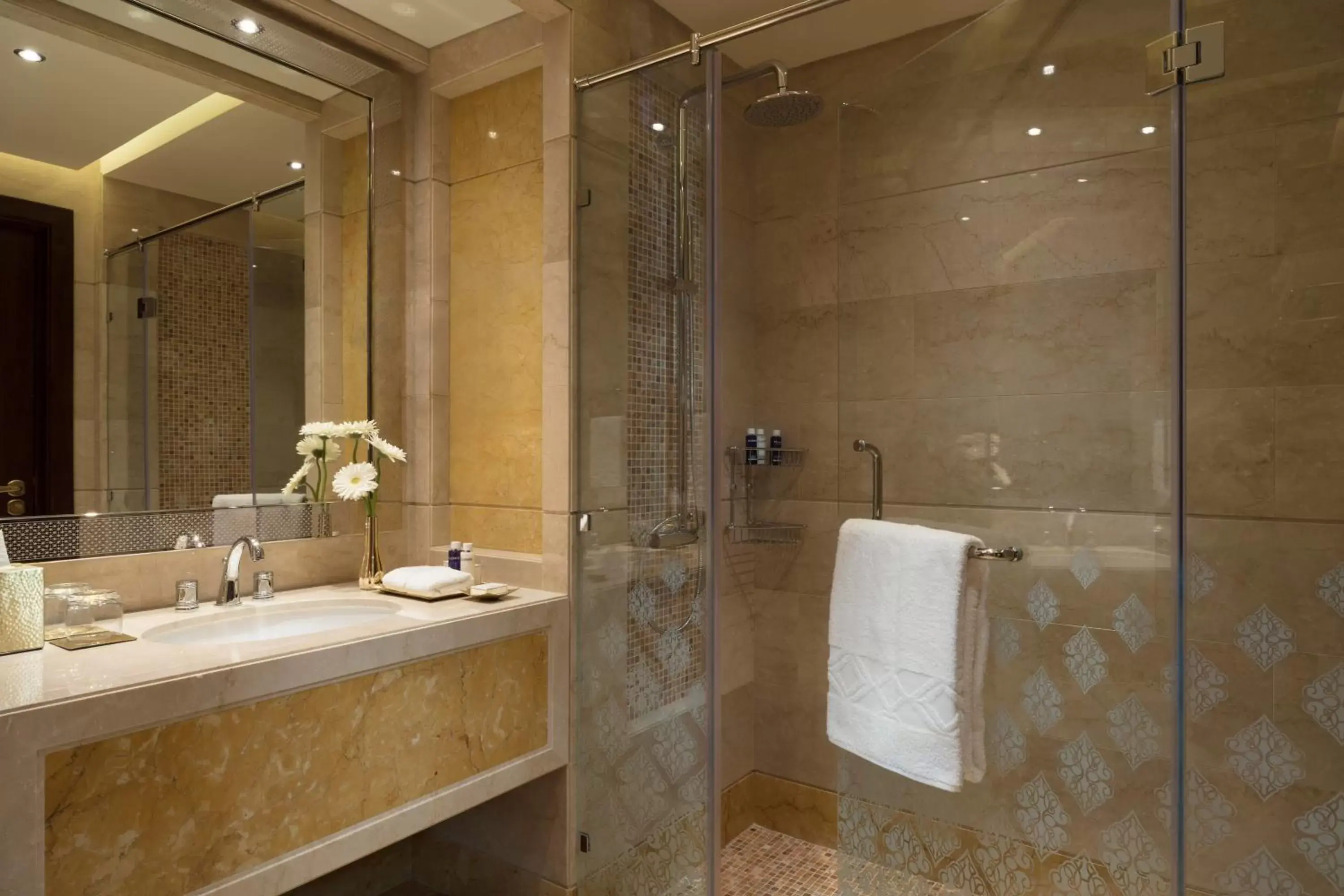 Bathroom in Al Najada Doha Hotel Apartments by Oaks