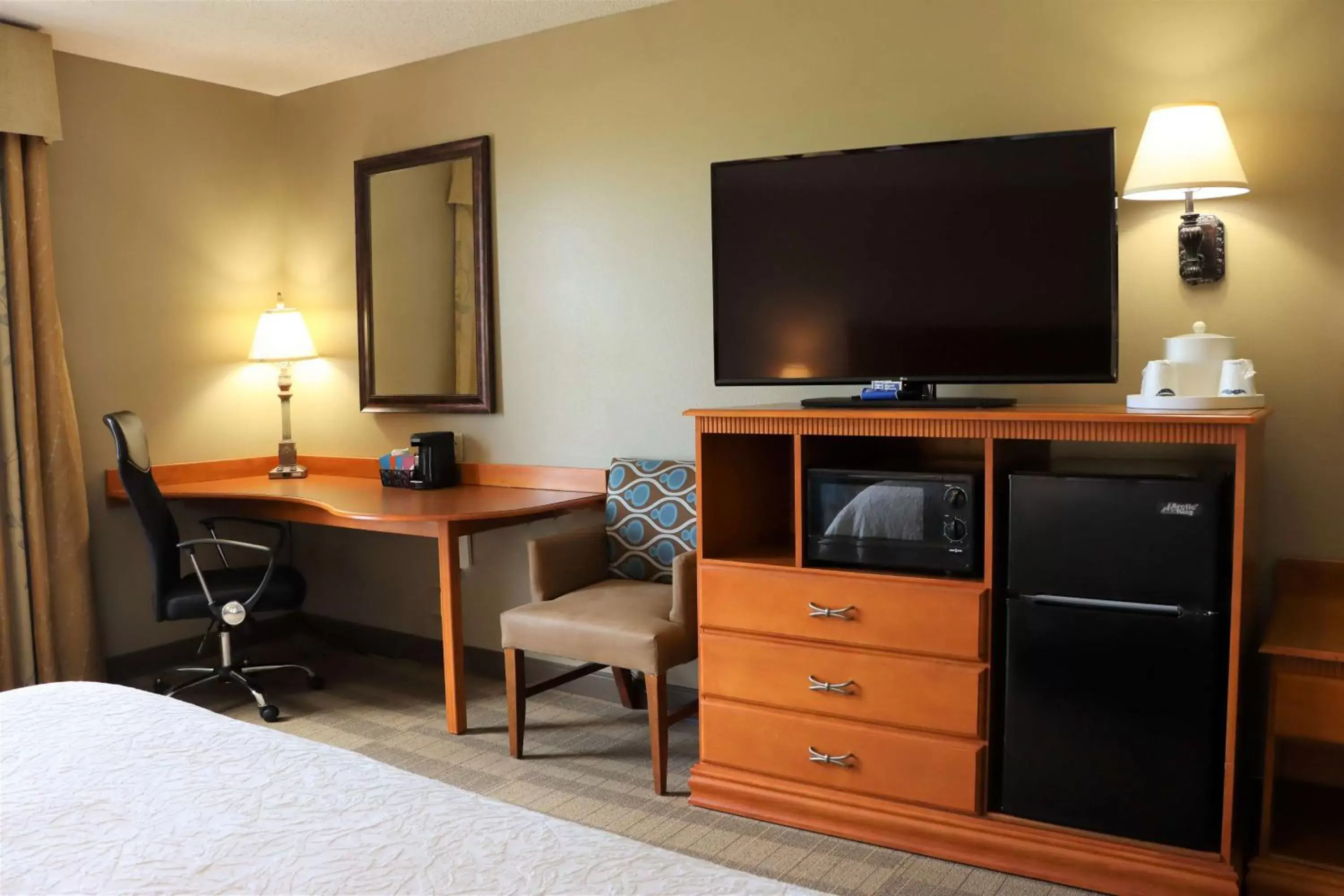 Bedroom, TV/Entertainment Center in Hampton Inn & Suites Thibodaux