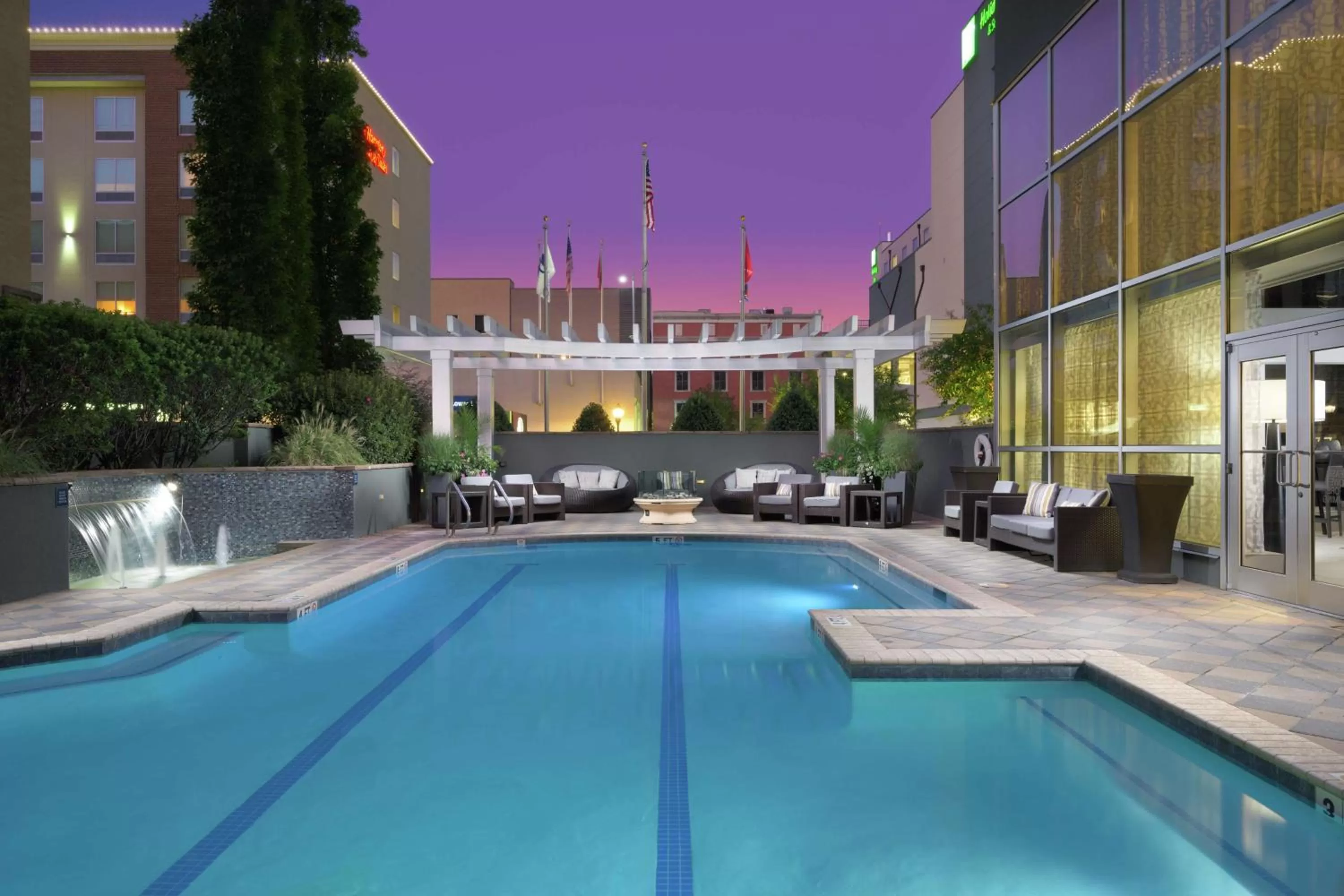 Pool view in DoubleTree by Hilton Hotel Chattanooga Downtown