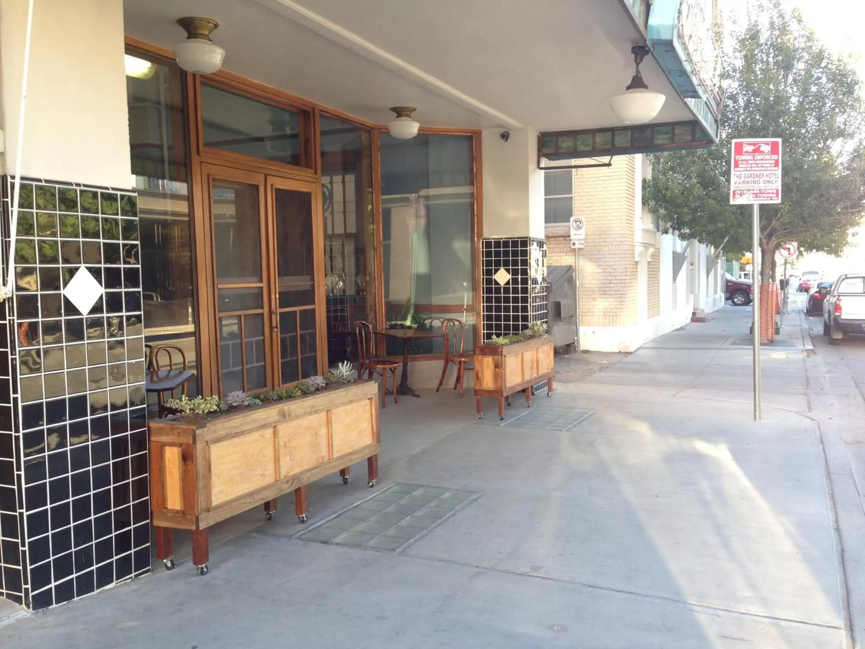 Patio in Gardner Hotel