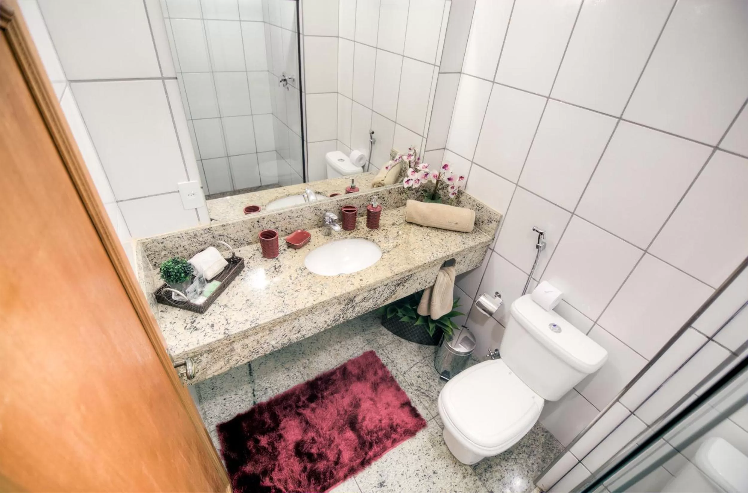 Toilet in Hotel Golden Park Uberaba By Nacional Inn