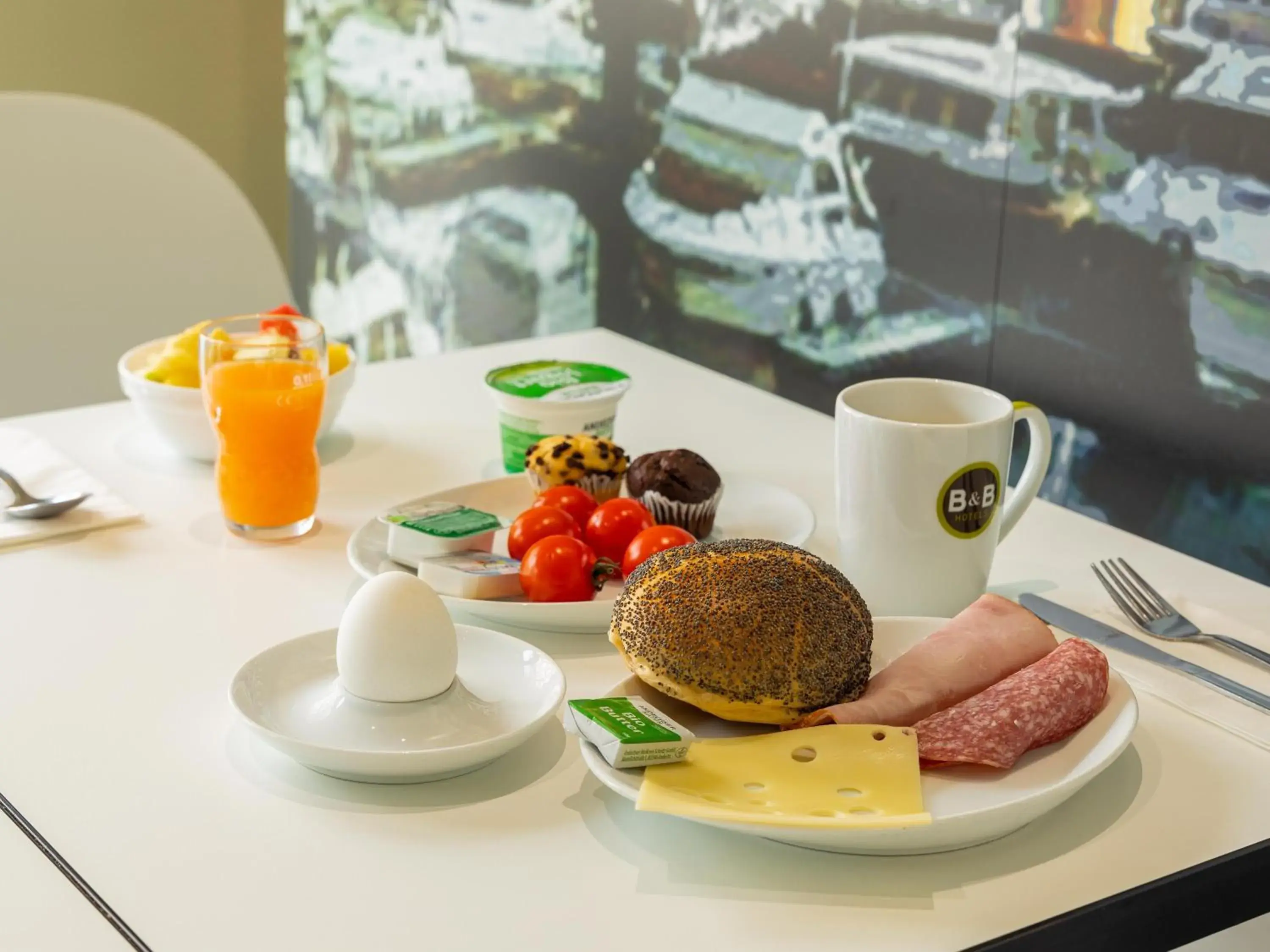 Restaurant/places to eat, Breakfast in B&B Hotel Düsseldorf City-Süd