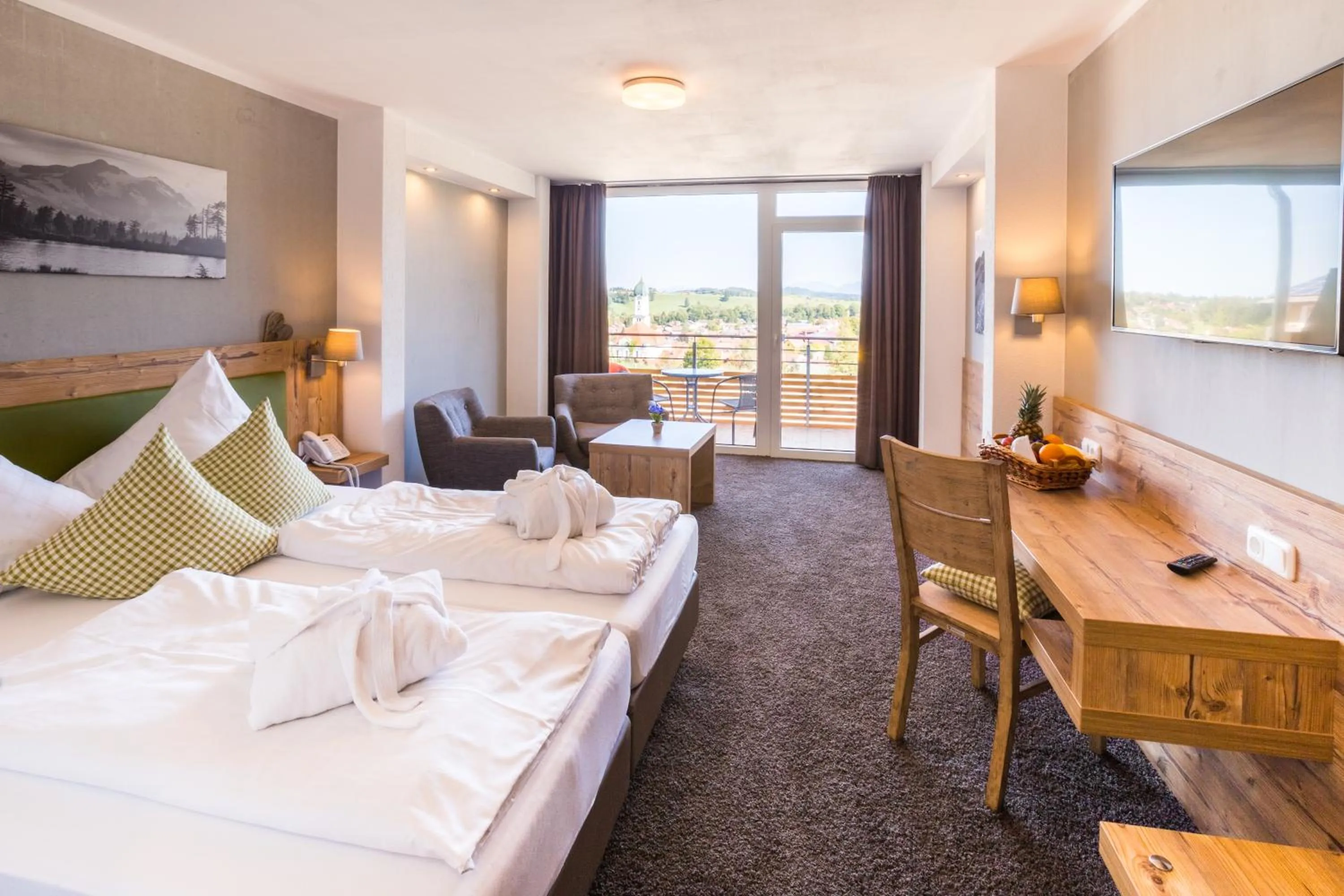 Photo of the whole room, Bed in Hotel Nesselwanger Hof