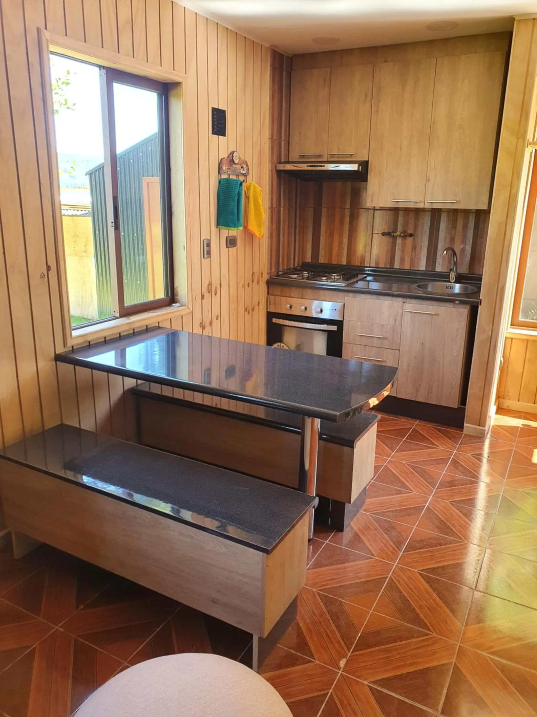 Kitchen or kitchenette in Cabañas Rosner