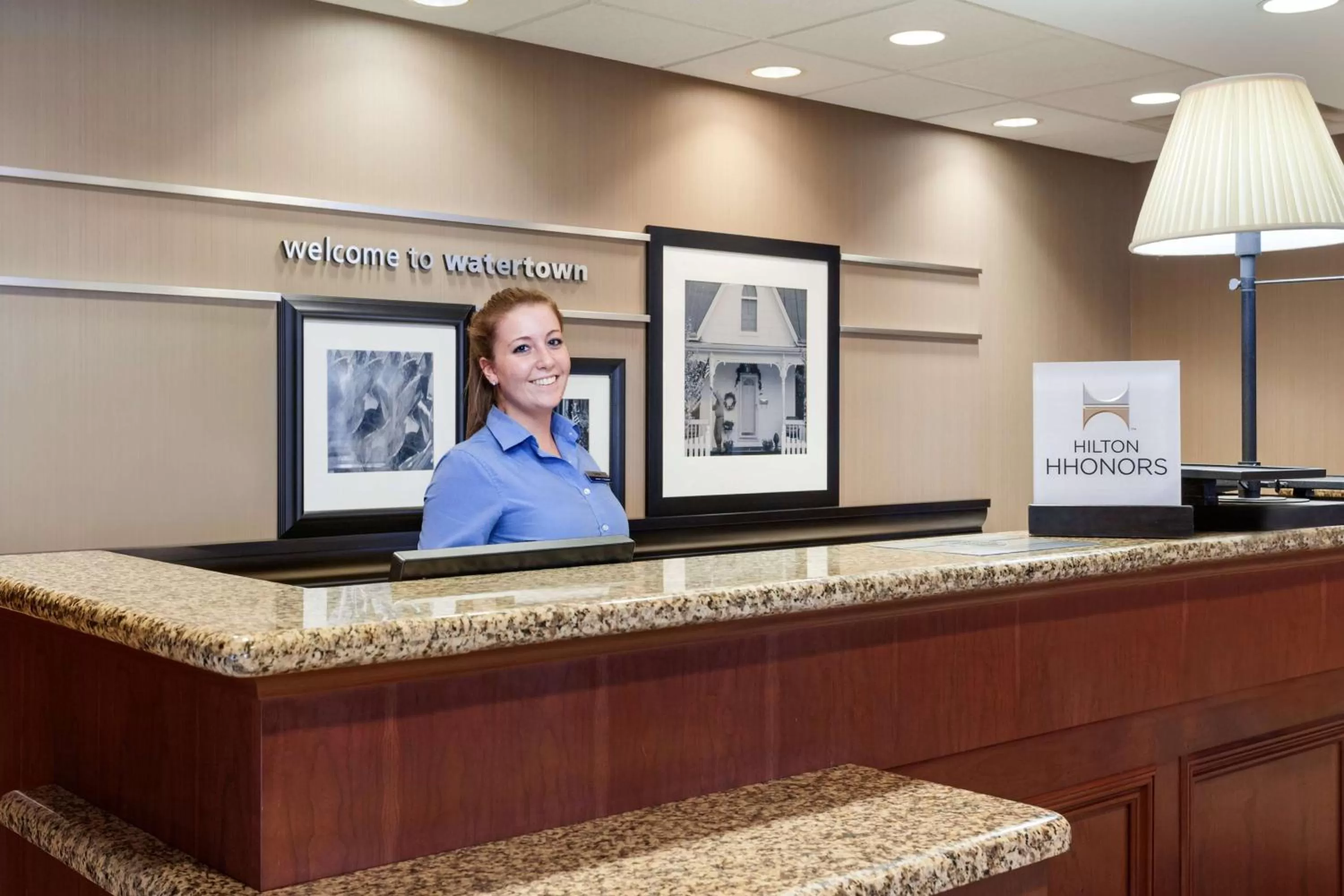 Lobby or reception in Hampton Inn Watertown