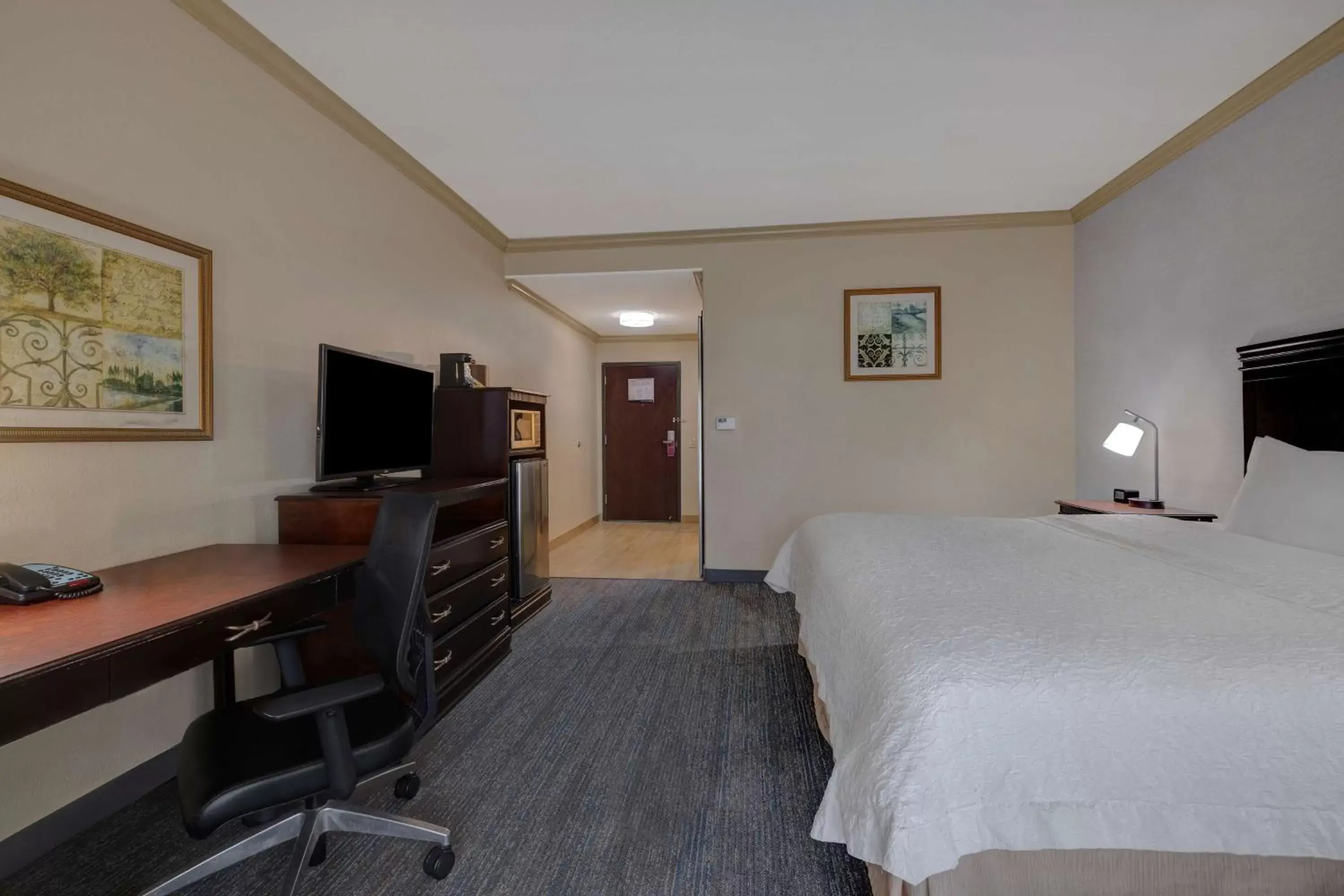 Bedroom, TV/Entertainment Center in Hampton Inn & Suites Galveston