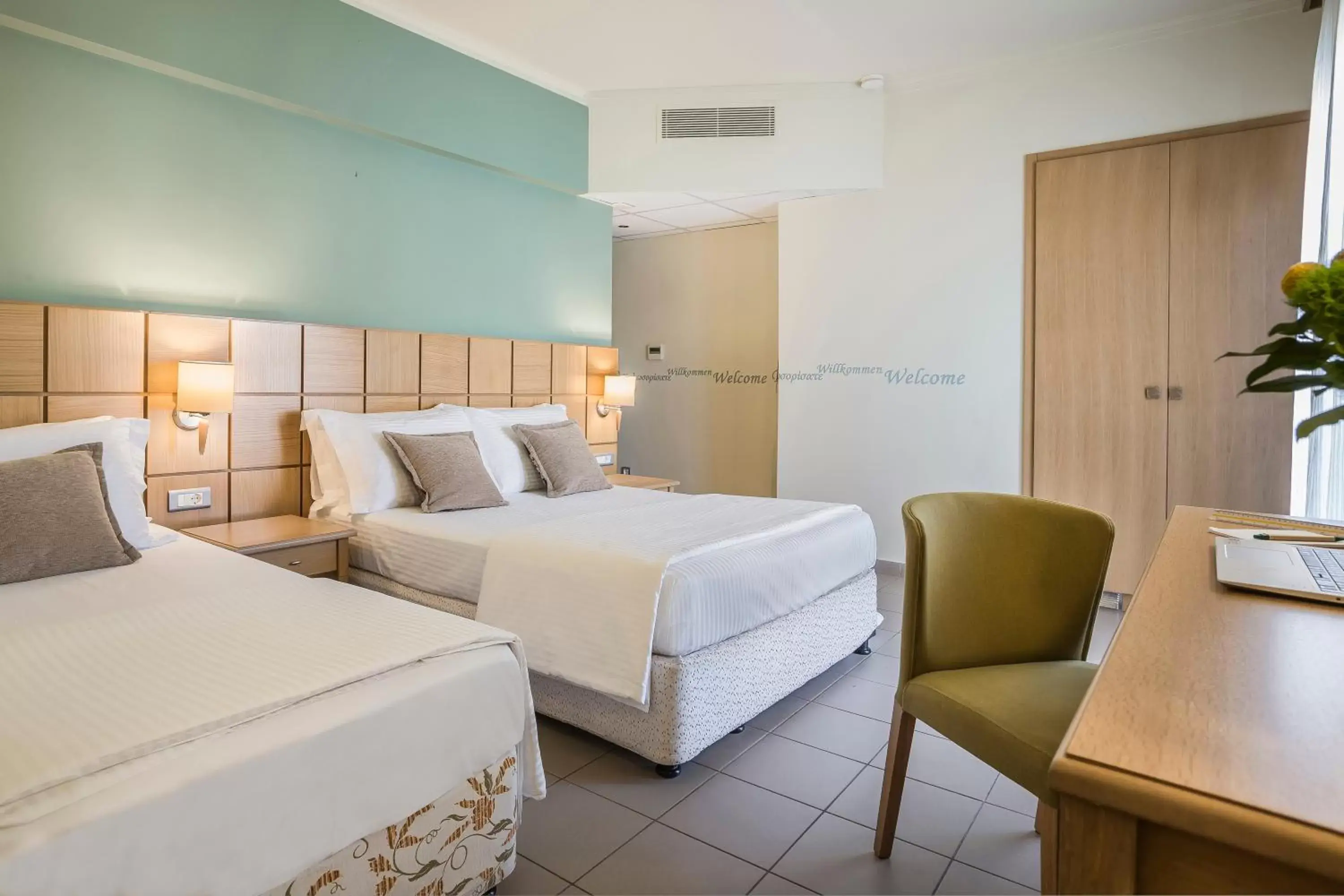 Bed in Ionian Plaza Hotel