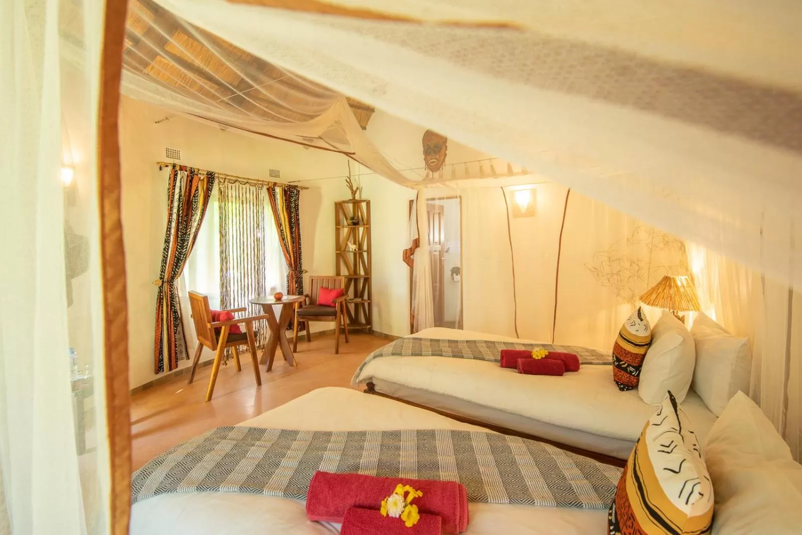 Bed in Wild Dogs Lodge