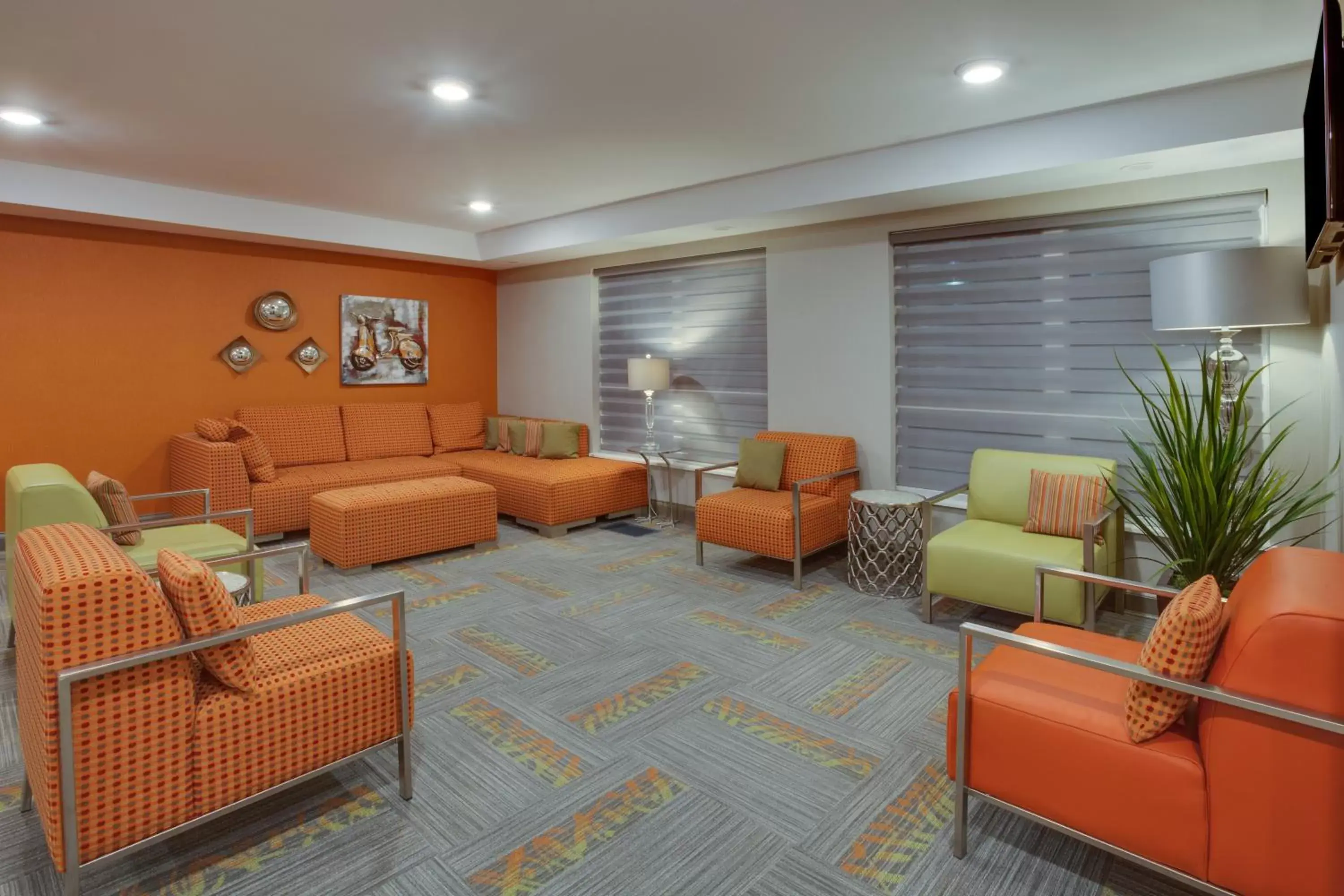 Property building, Seating Area in Holiday Inn Express Hotel & Suites Uptown Fredericton, an IHG Hotel