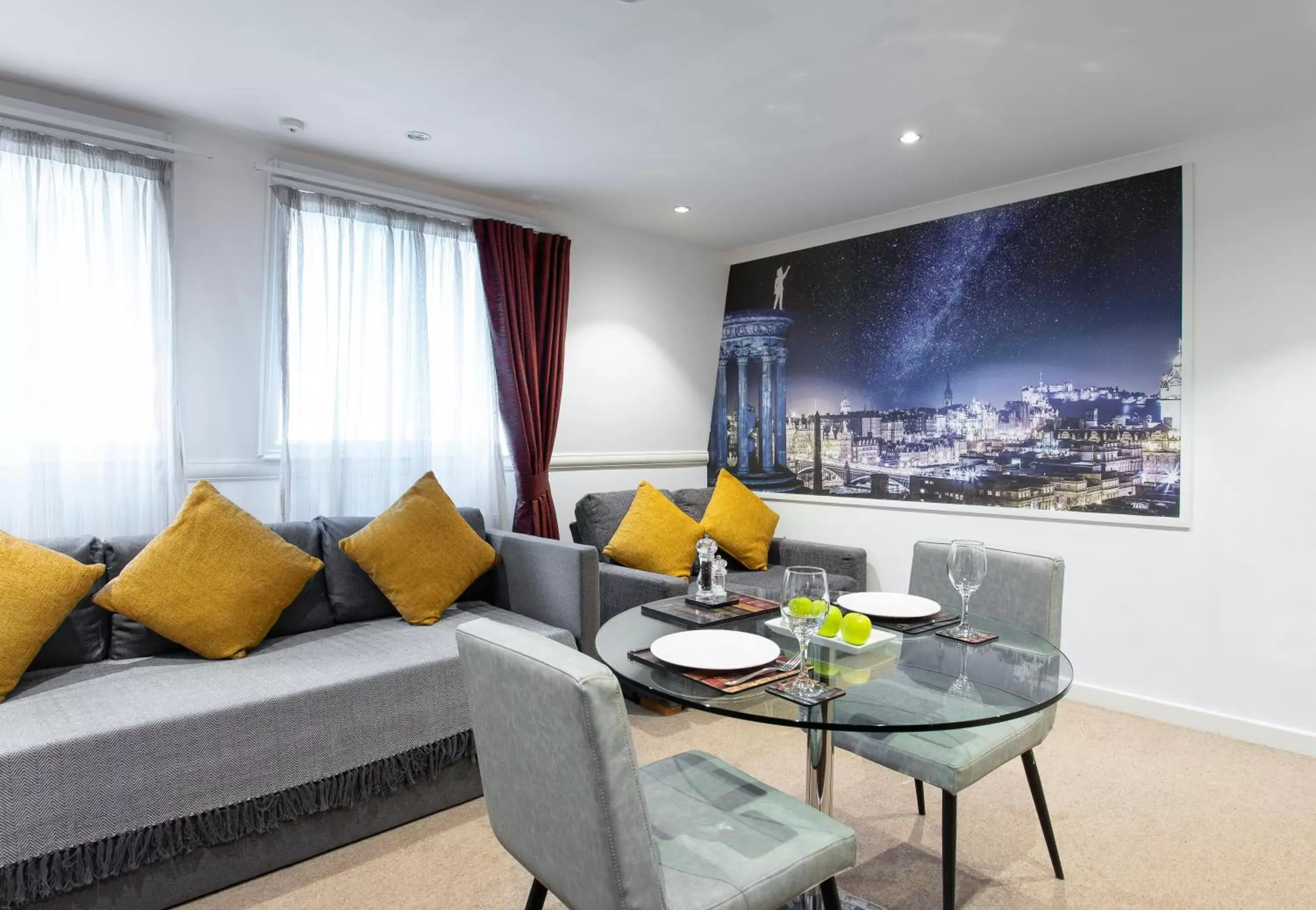 Living room, Seating Area in Stewart by Heeton Concept - Aparthotel Edinburgh