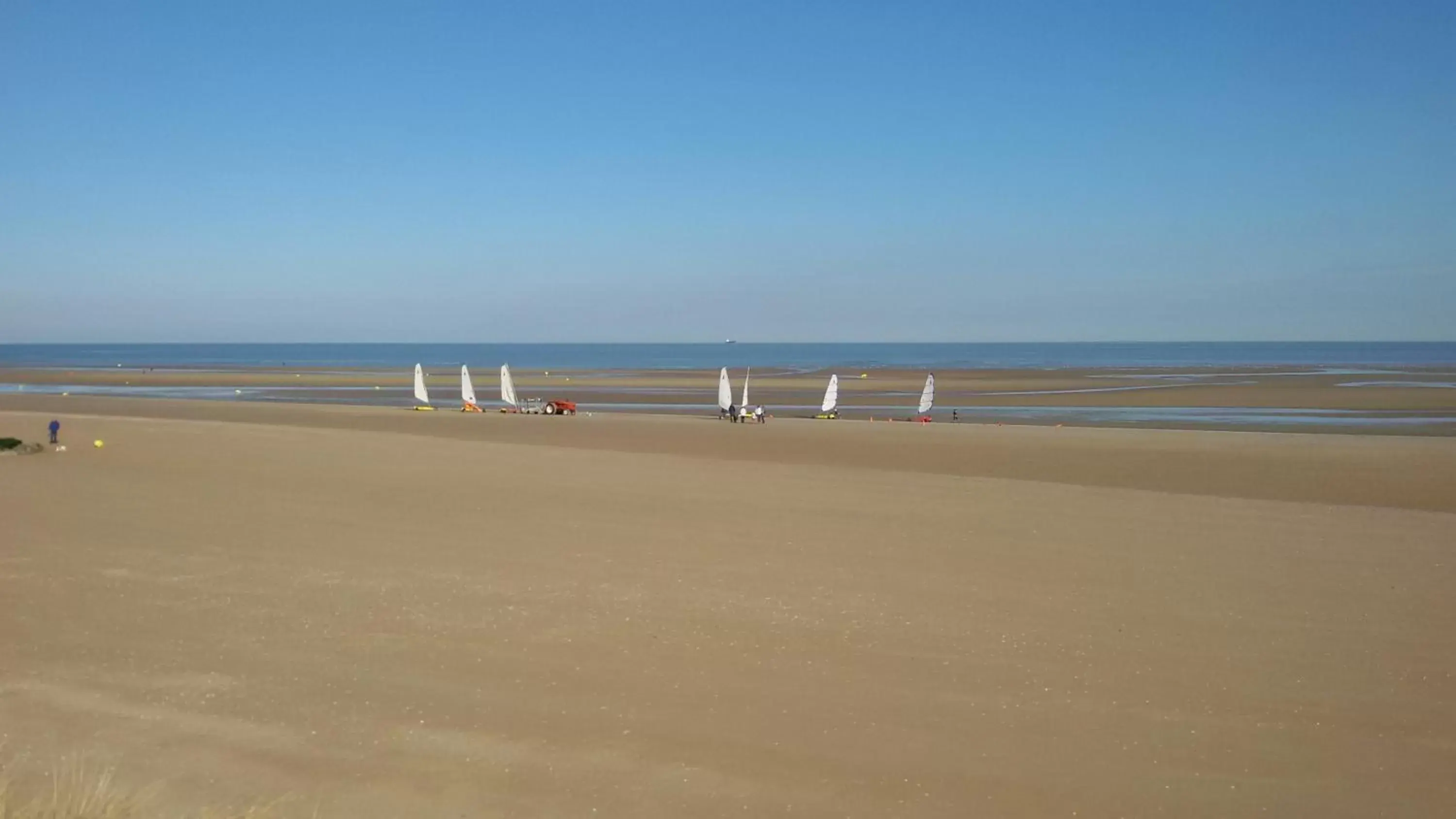 View (from property/room), Beach in Kyriad Prestige Residence Cabourg-Dives-sur-Mer