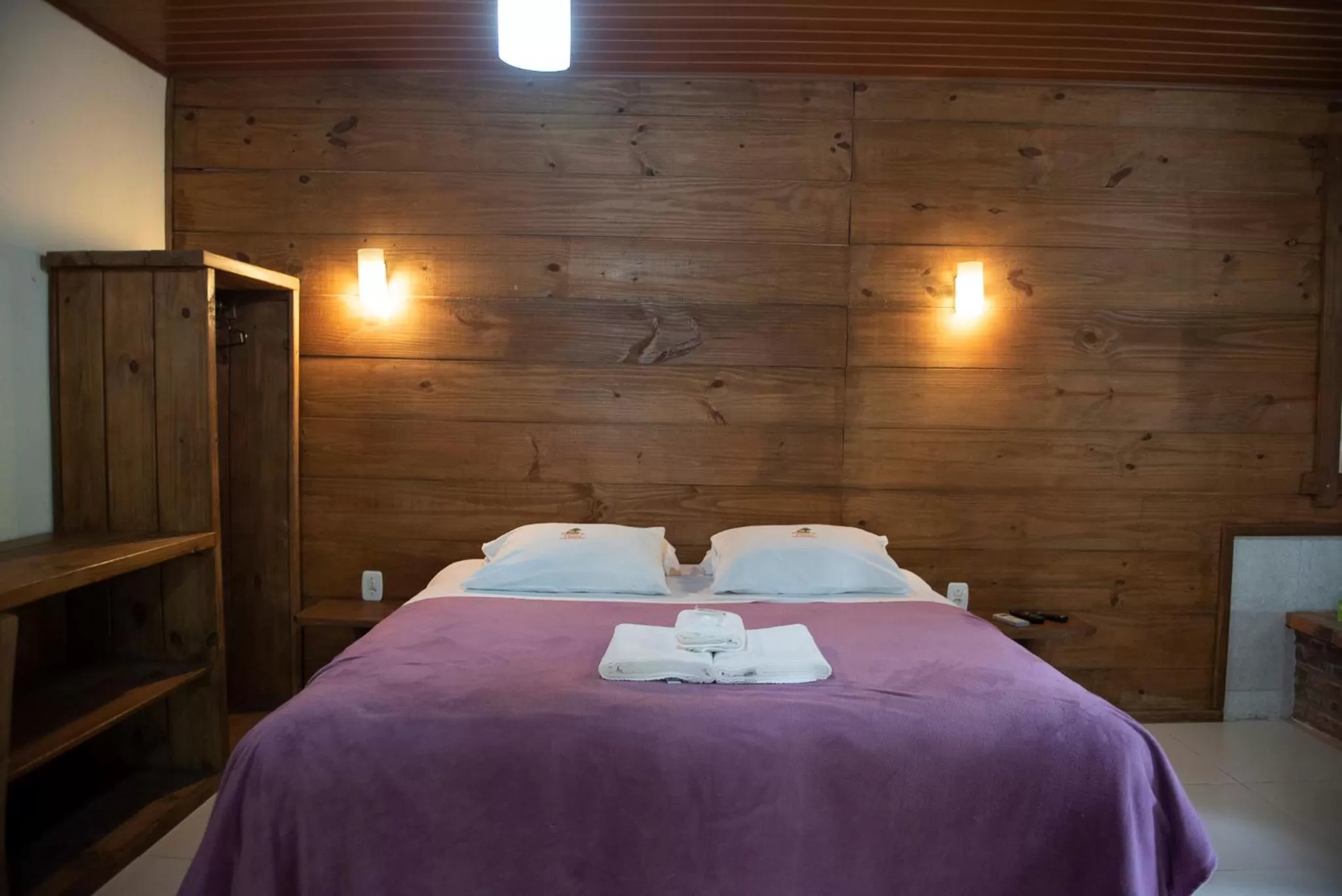 Bed in Pousada da Chacara