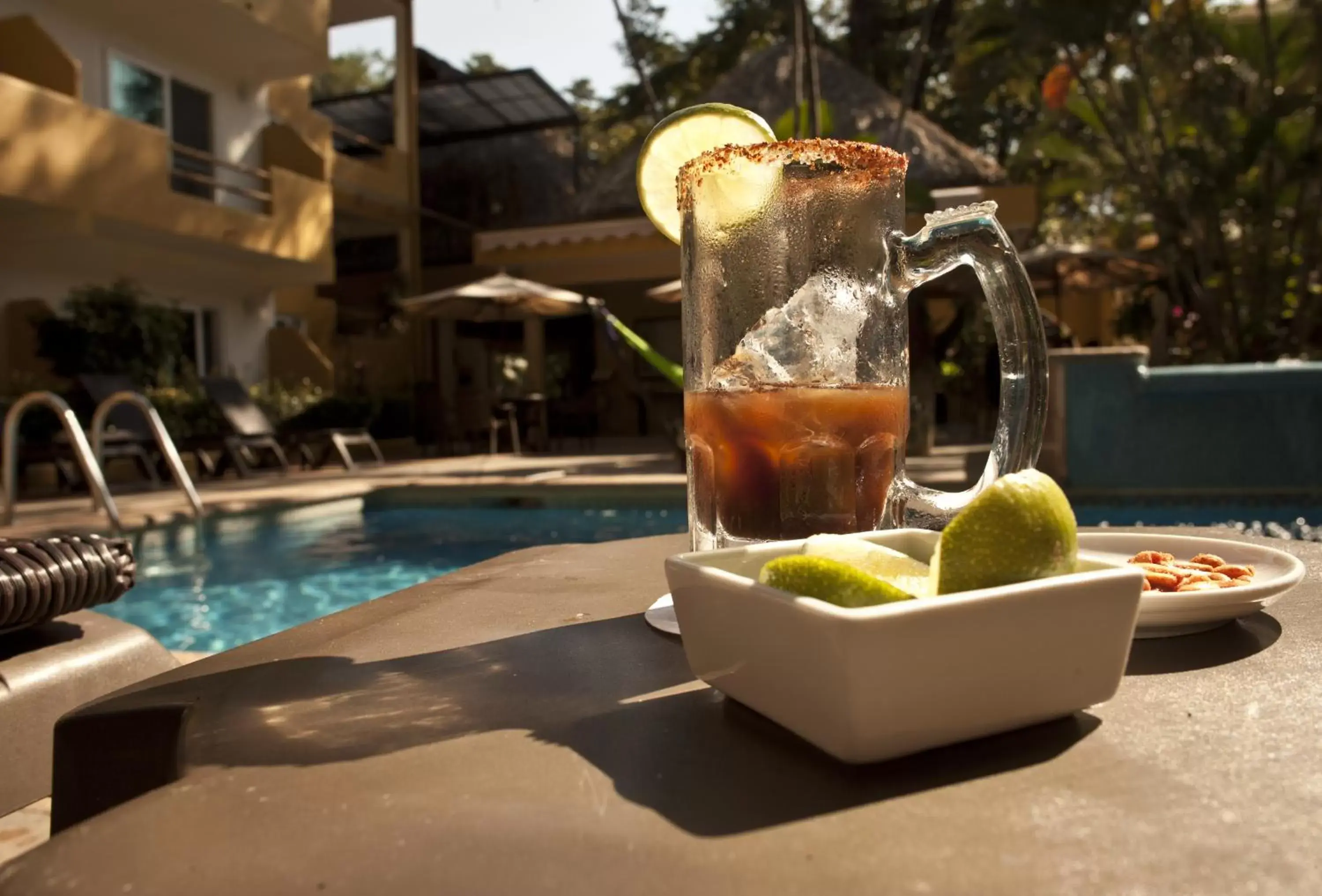 Food and drinks, Swimming Pool in Hotel Chablis Palenque