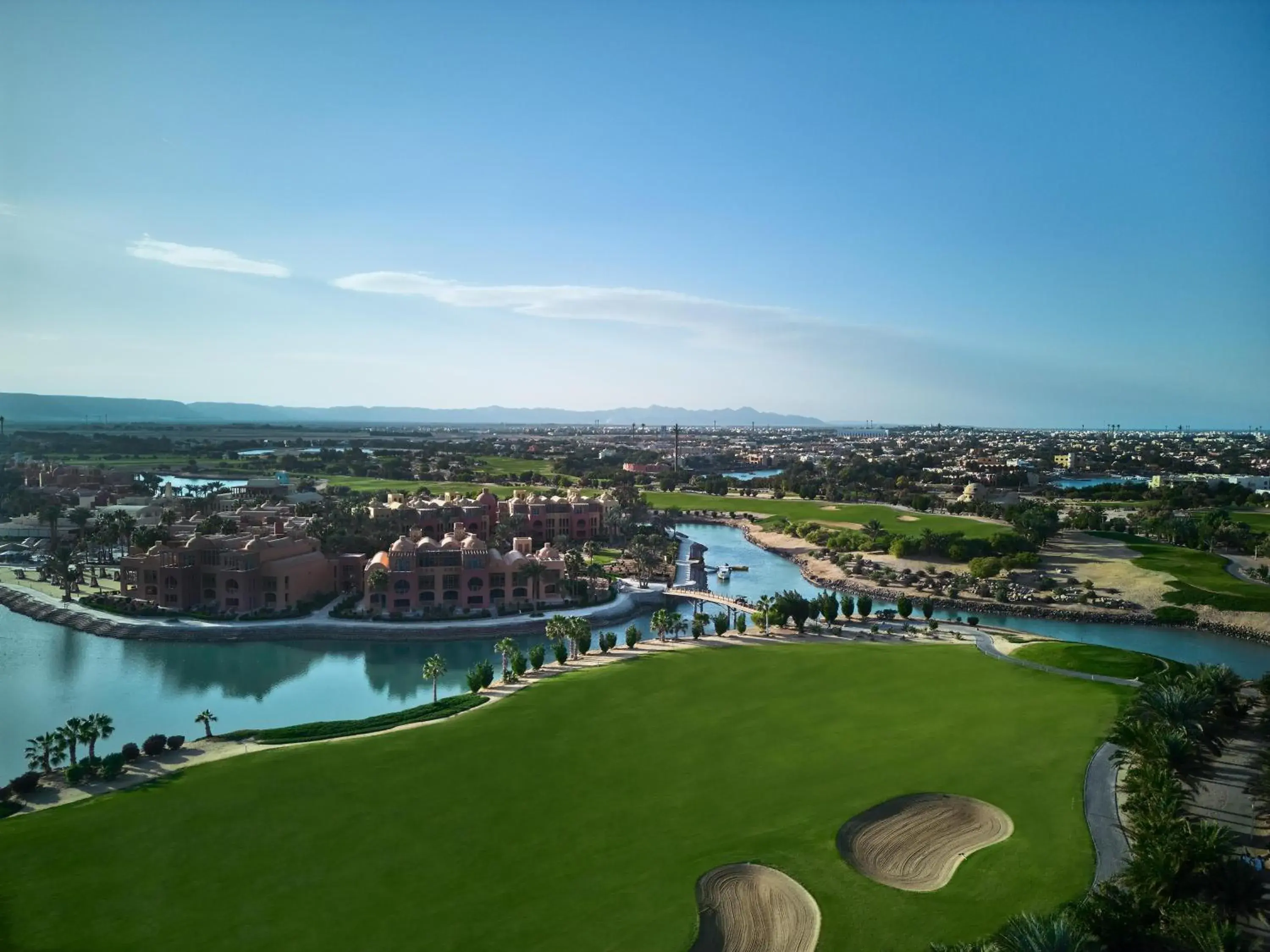 Golfcourse, Bird's-eye View in Steigenberger Golf Resort El Gouna