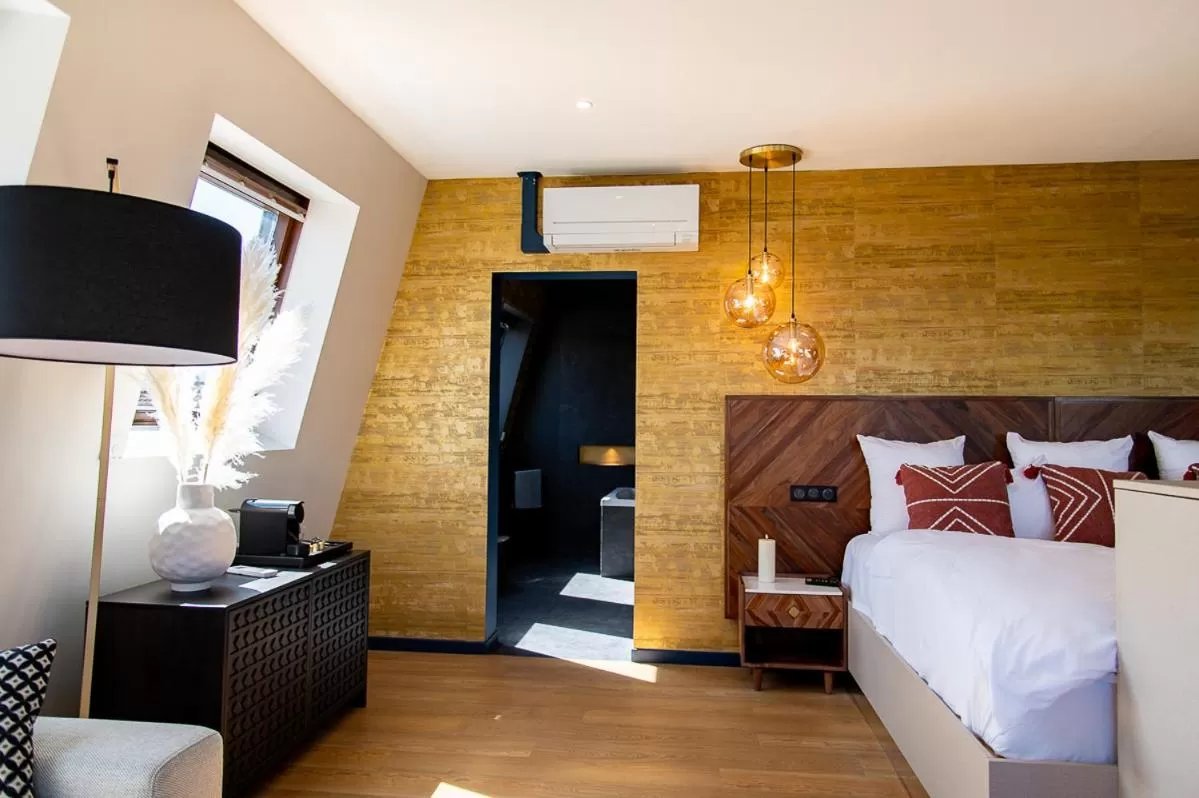 Bed in Hôtel Restaurant Vaillant proche Europapark Rulantica