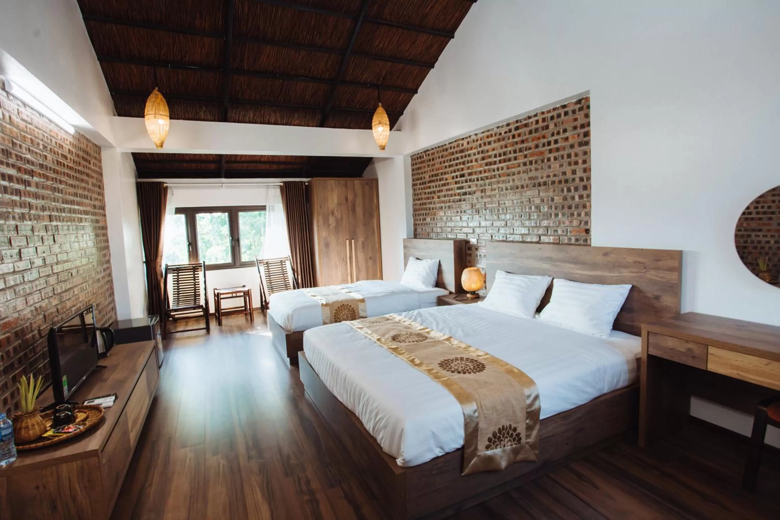 Photo of the whole room, Bed in Nan House - Tam Coc