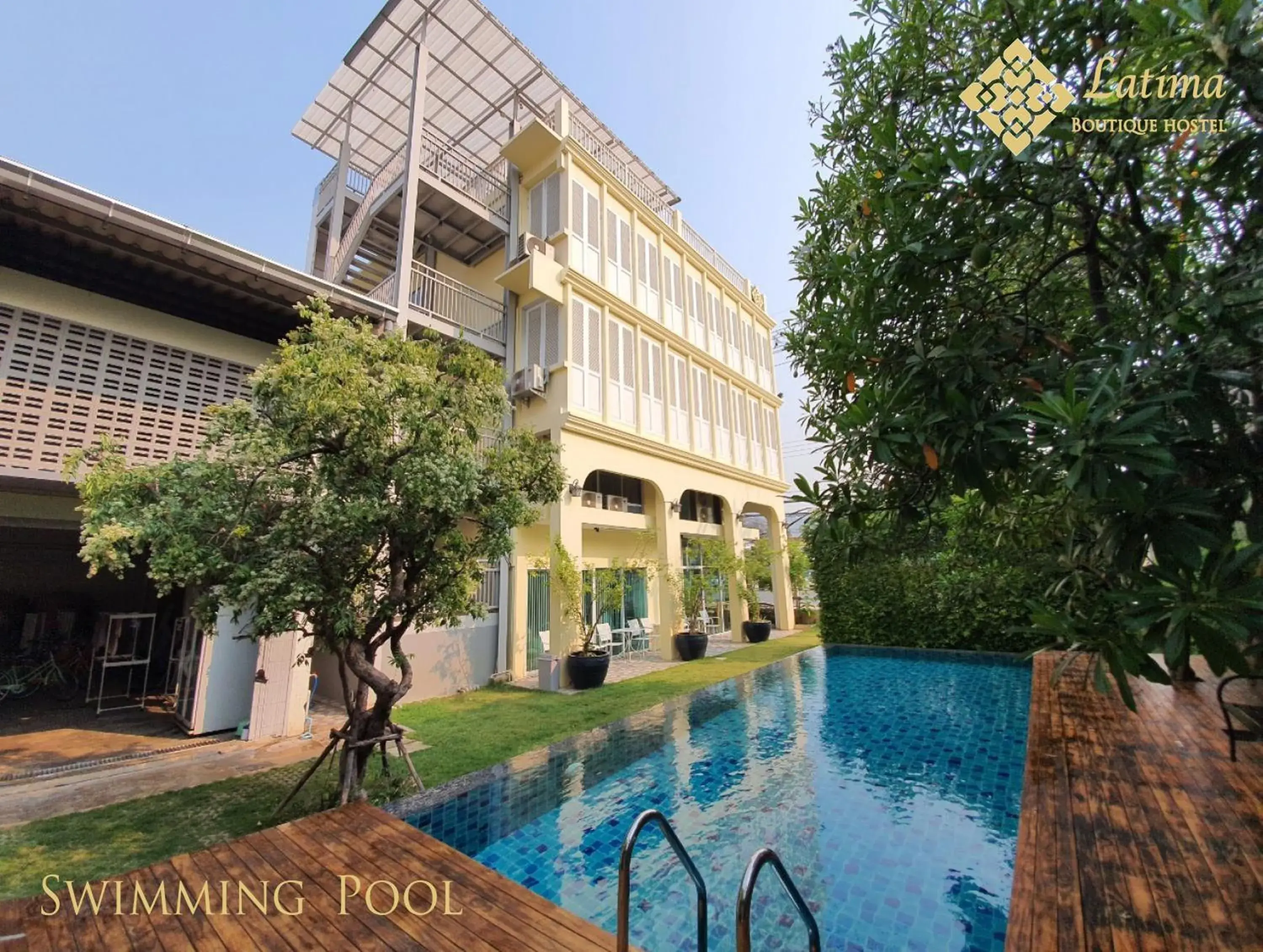 Swimming pool, Property Building in Latima Boutique Hostel