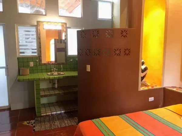 Bathroom, Bed in Villas Jardin Del Mar