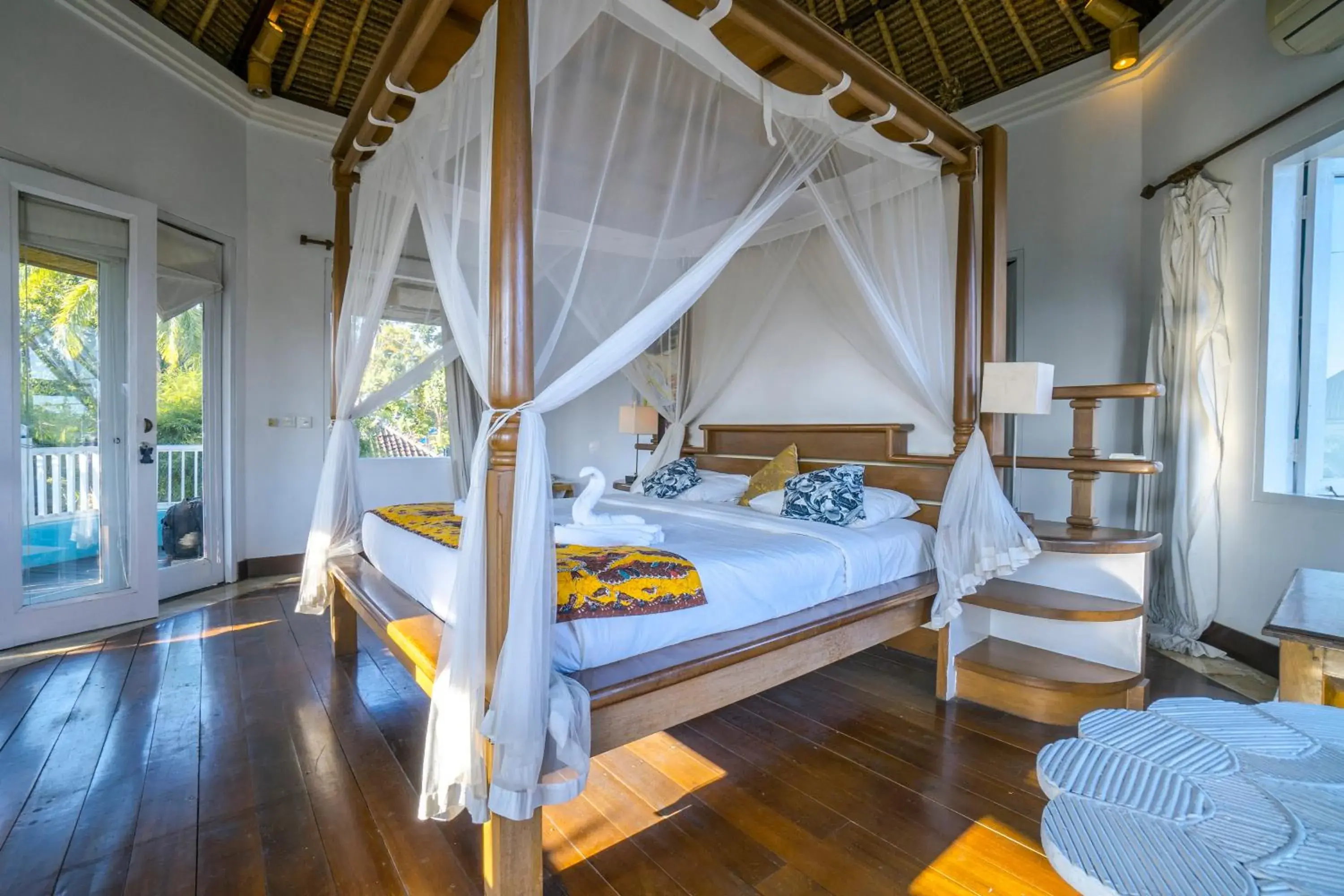 Bedroom, Bed in Gajah Biru Bungalows