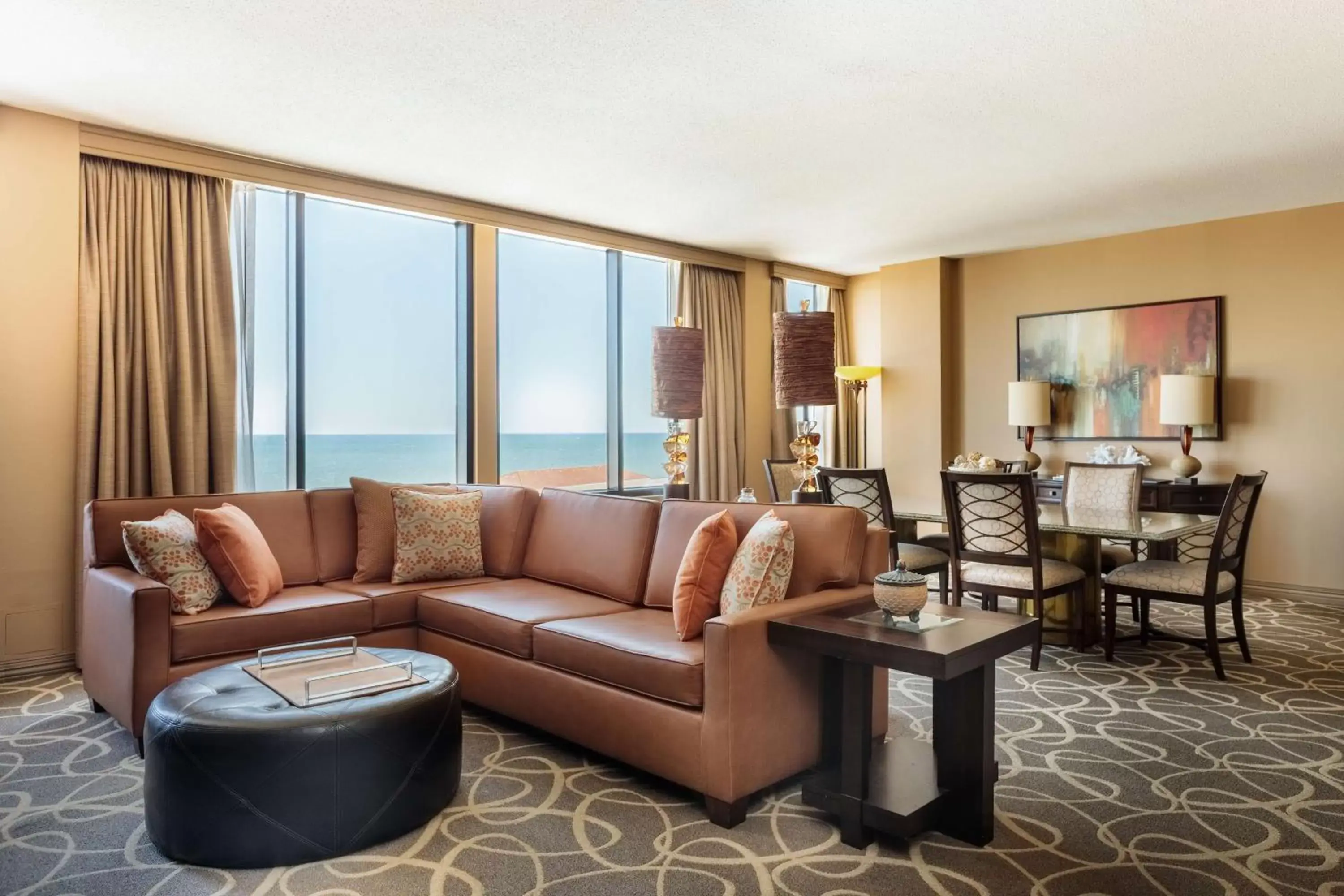 Living room, Seating Area in Hilton Galveston Island Resort