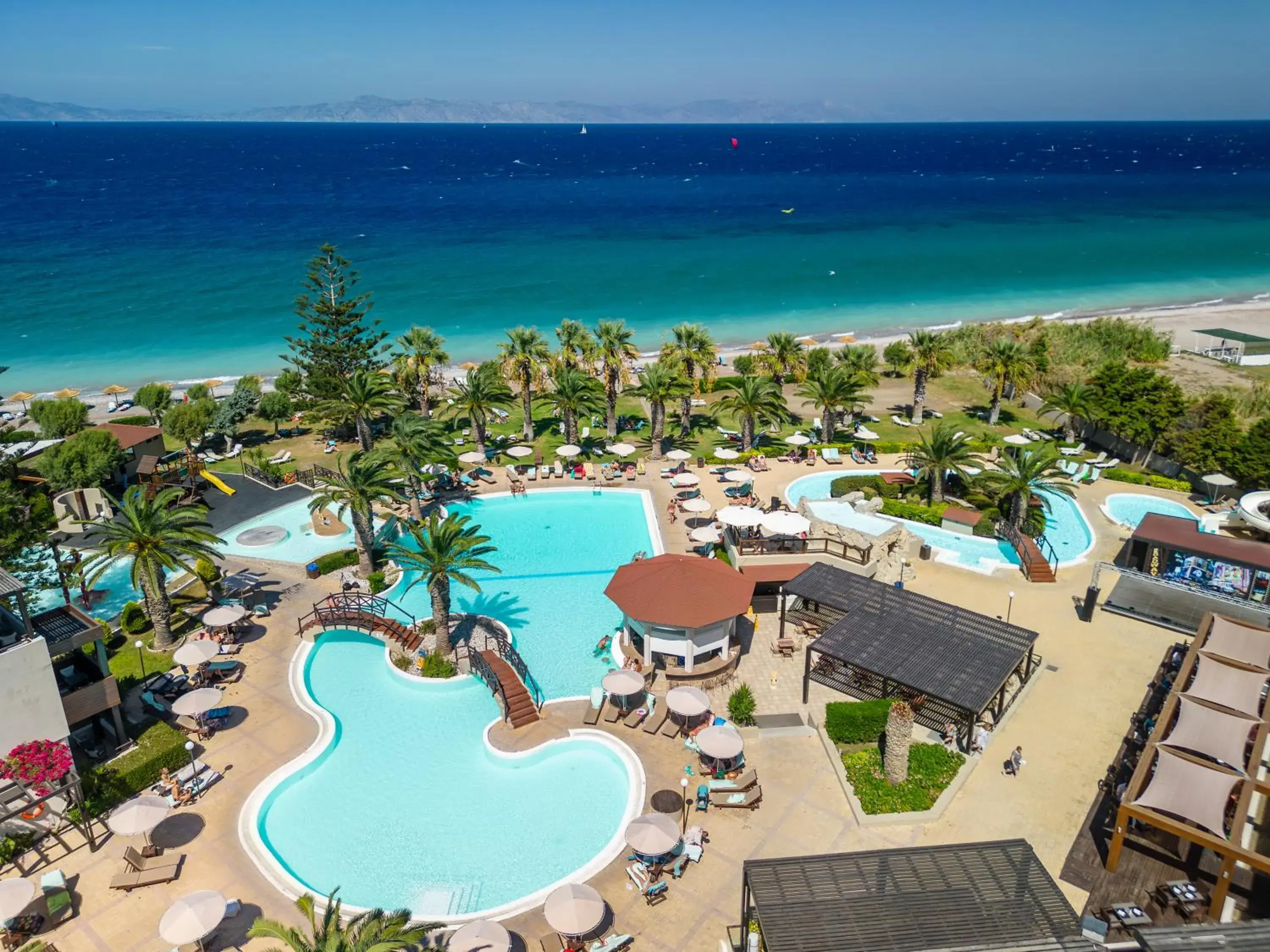 Pool view, Bird's-eye View in D'Andrea Mare Beach Hotel