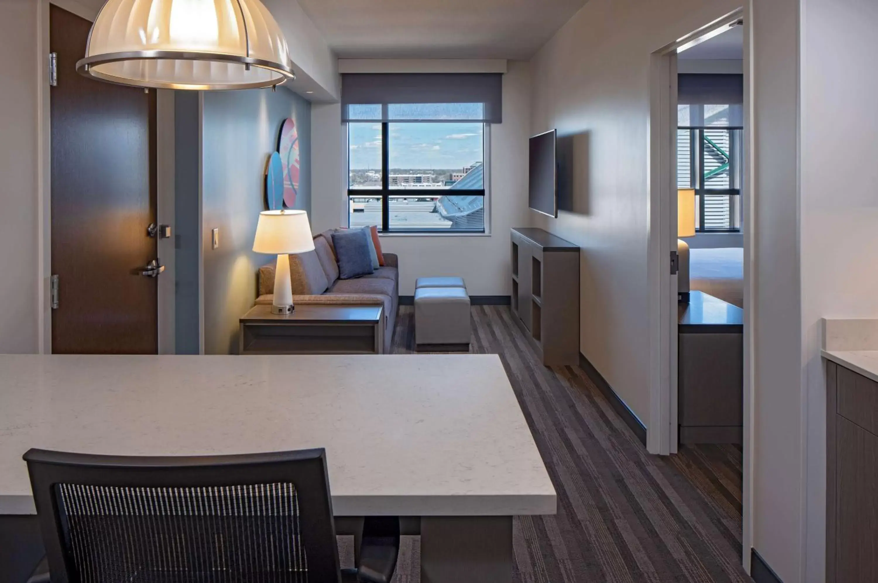 Photo of the whole room, Seating Area in Hyatt House Indianapolis Downtown