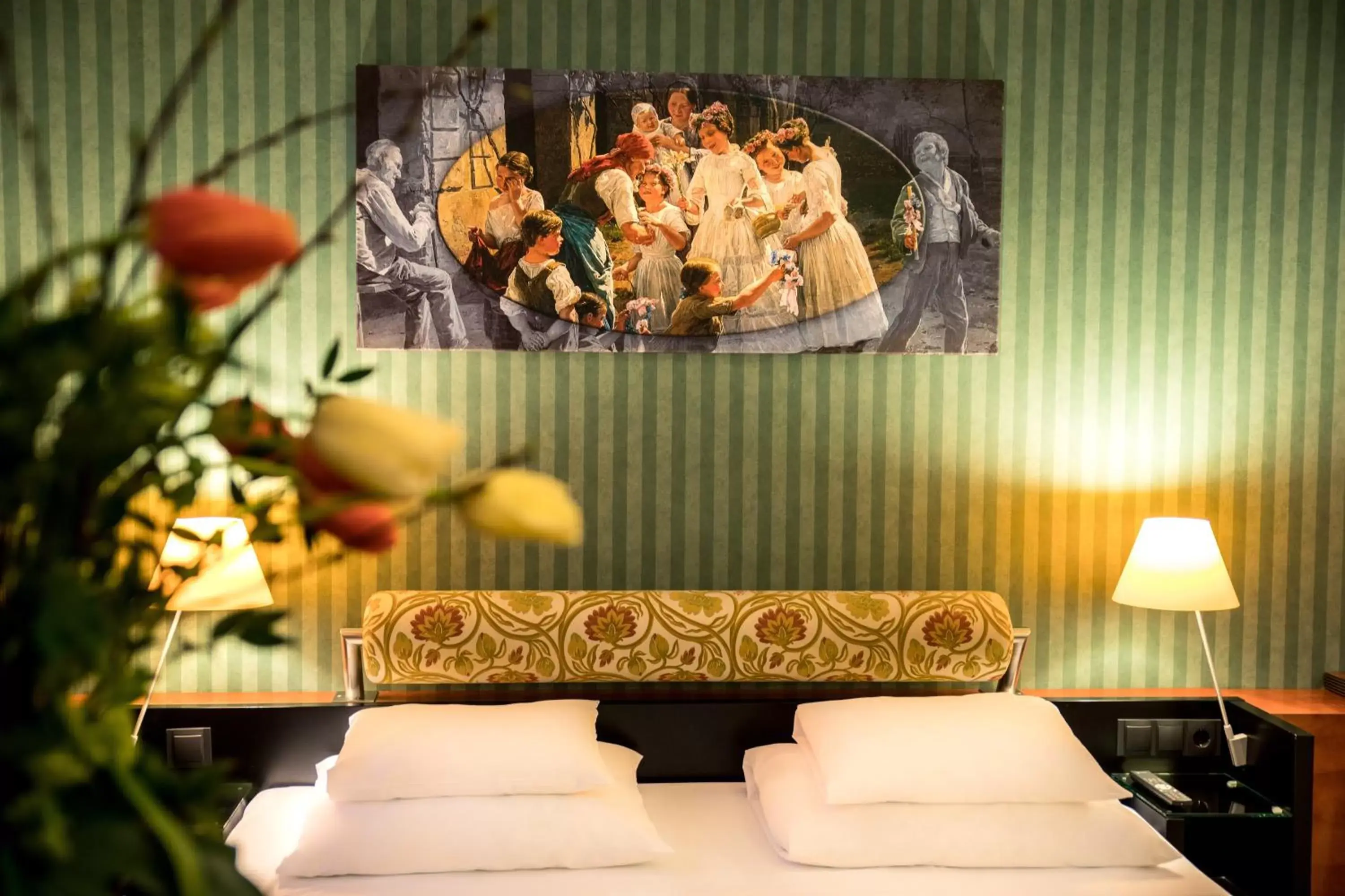 Decorative detail, Bed in Mercure Grand Hotel Biedermeier Wien