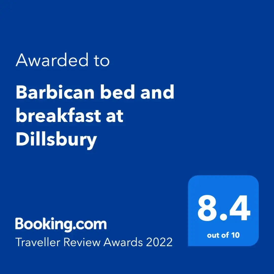 Logo/Certificate/Sign/Award in Barbican bed and breakfast at dillsbury