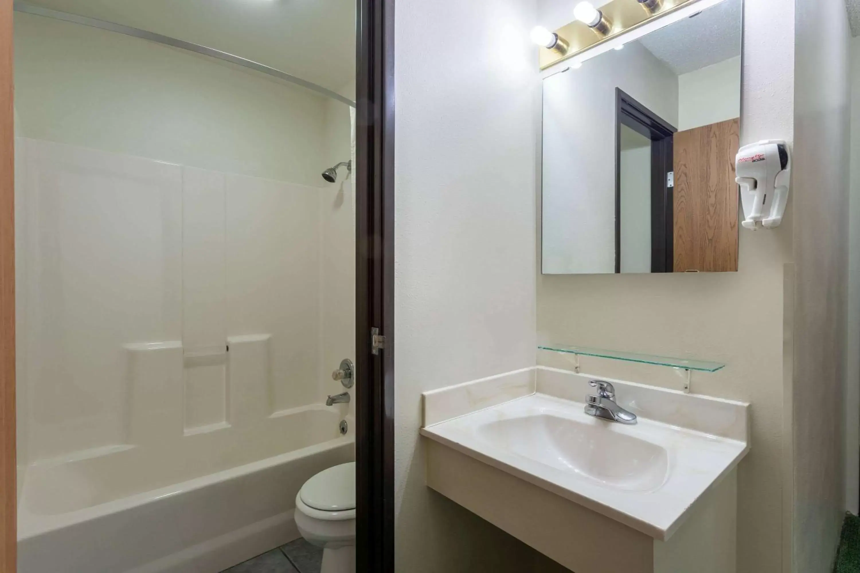 Bathroom in Super 8 by Wyndham Reedsburg