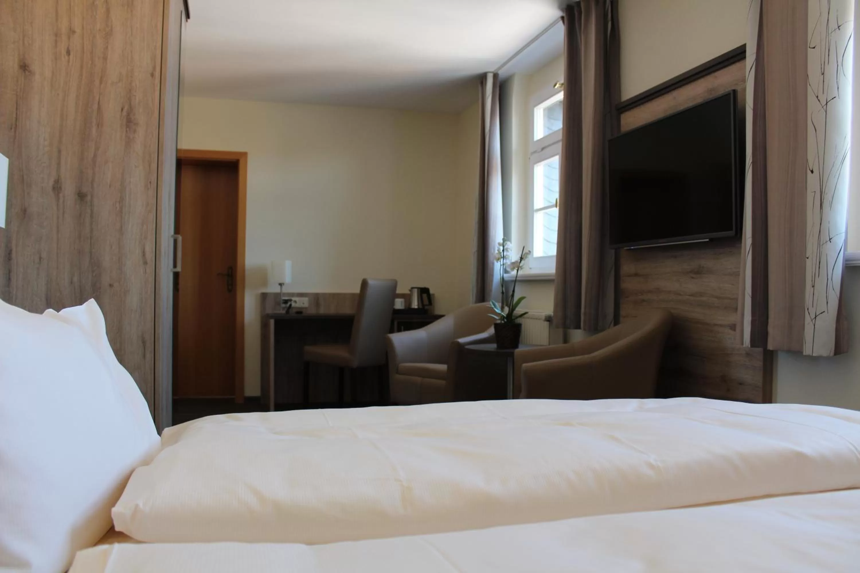 Bed in Hotel Ratskeller Schwarzenberg