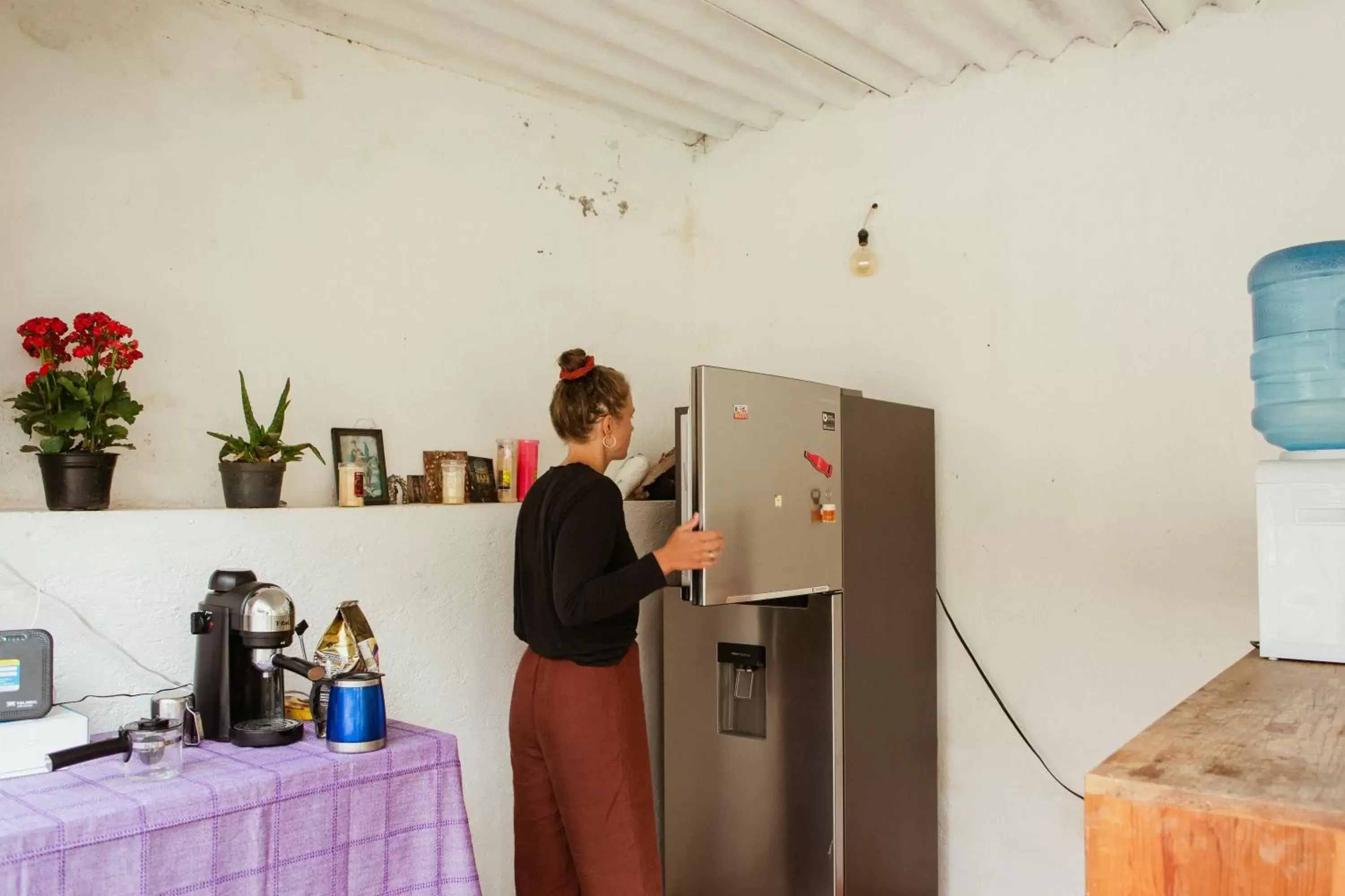 Kitchen or kitchenette in Hospedaje Temazcaltitla